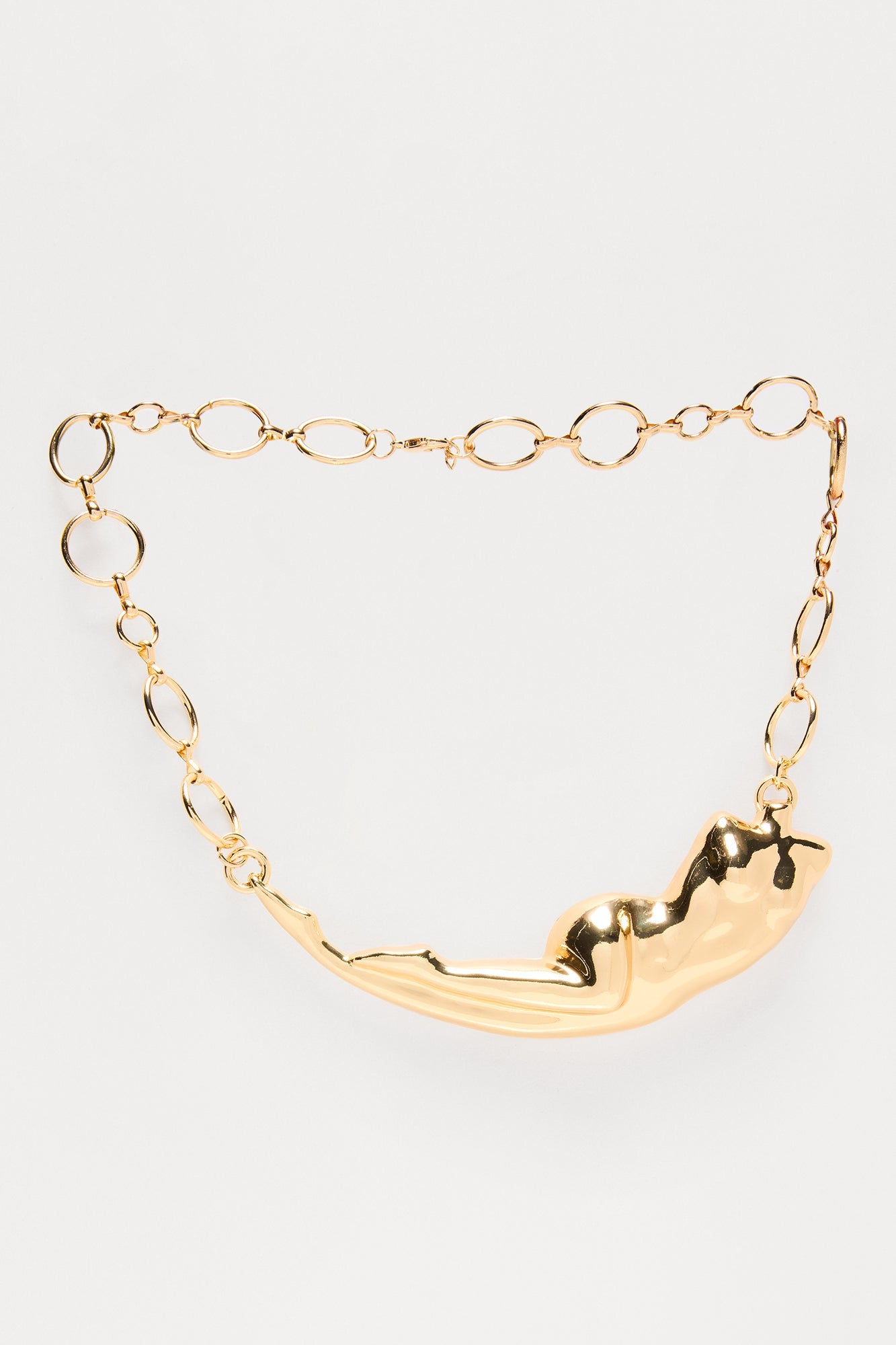 Talking Body Single Chain Necklace - Gold