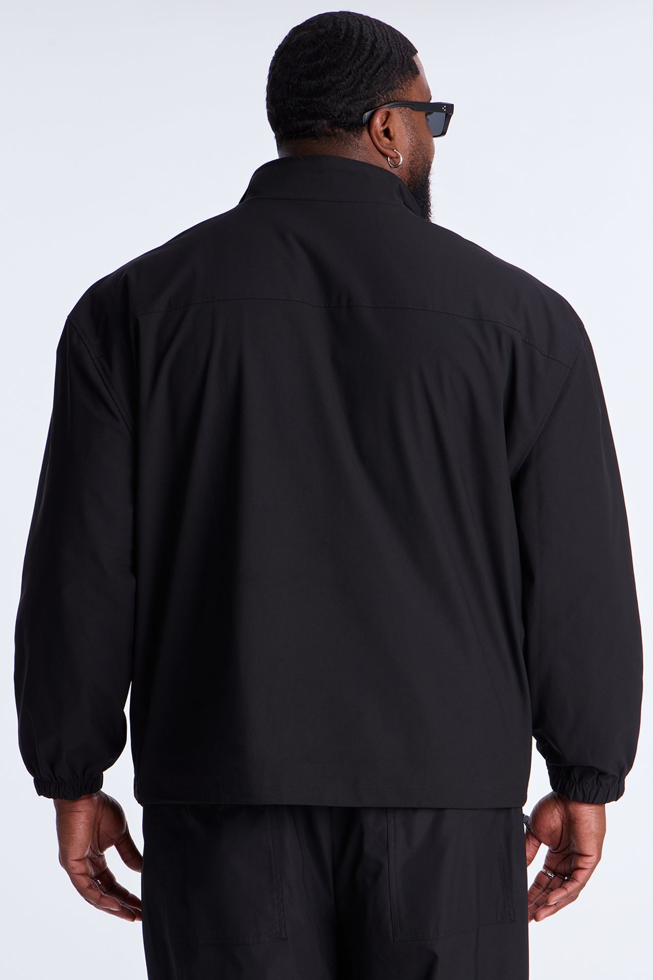 Cedric Half Zip Tech Anorak Jacket - Black