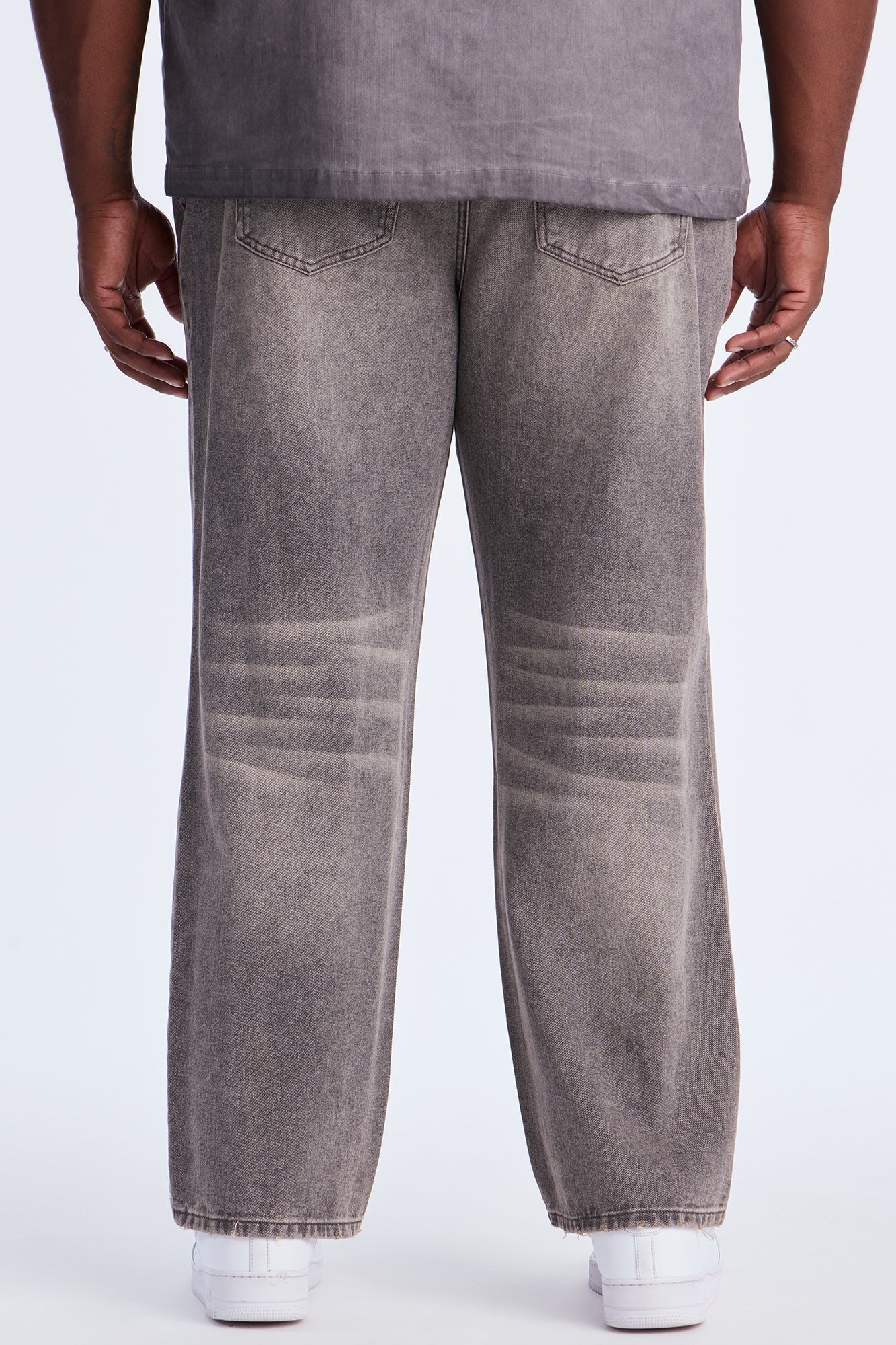 Relaxed Straight Panel Down Now Jean - Grey