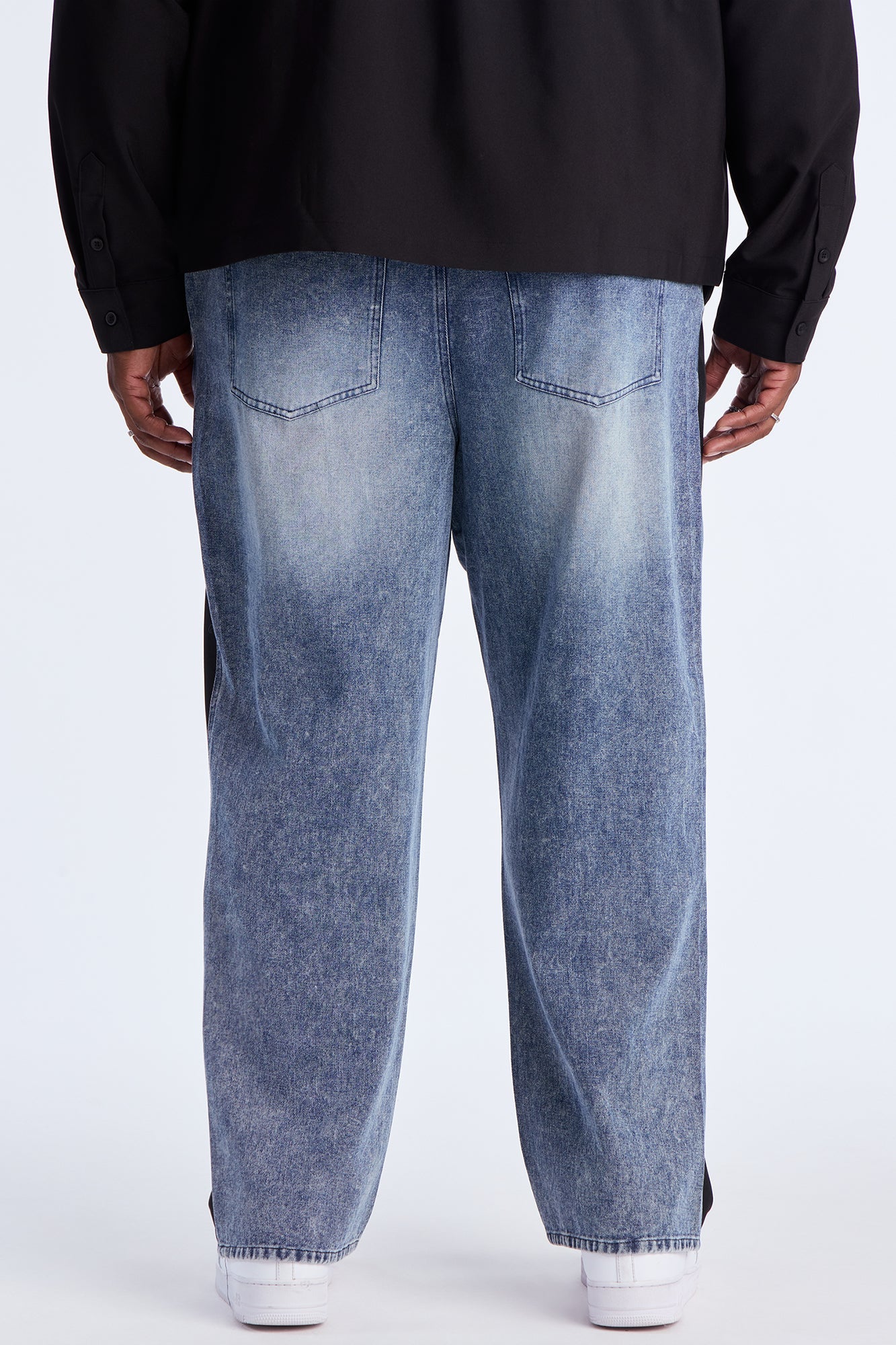 Baggy Business In The Front Jean - Black/combo