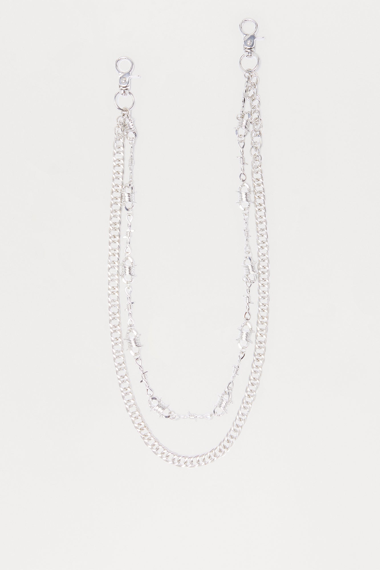 Tycoon Stacked Pant Chain - Silver