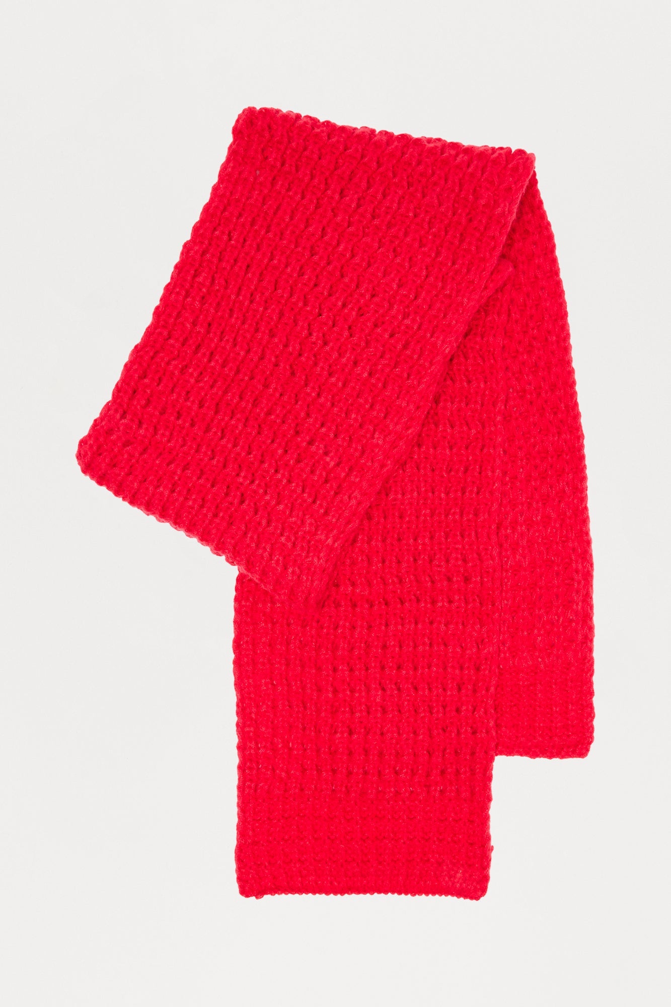 Warm Hugs Knitted Scarf - Red