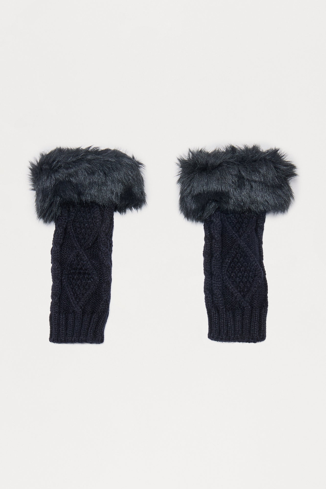 Icy Touch Fingerless Gloves - Black