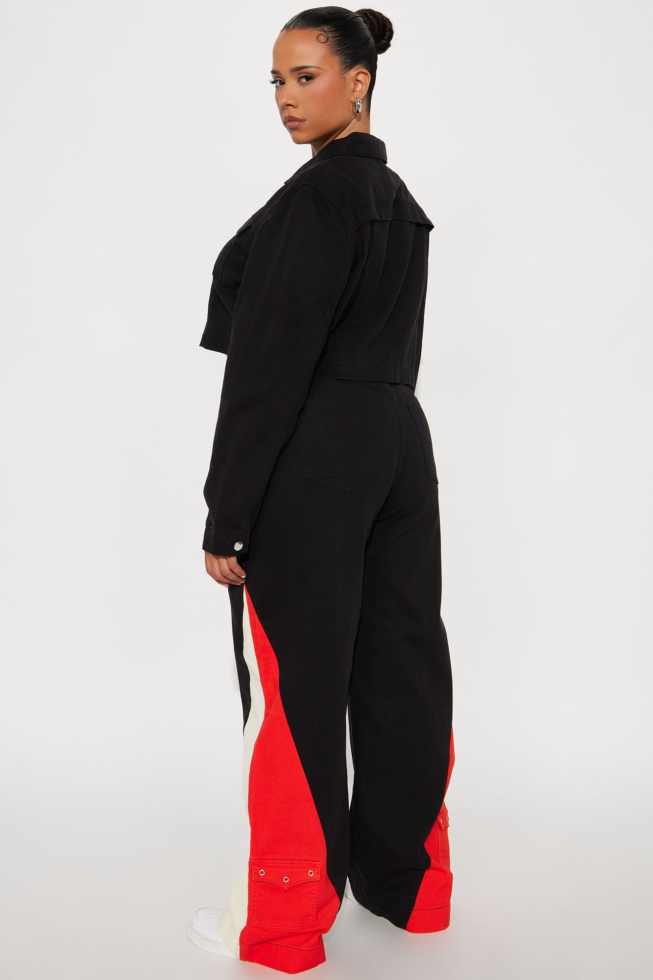 Locked In Denim Jacket Pant Set - Black