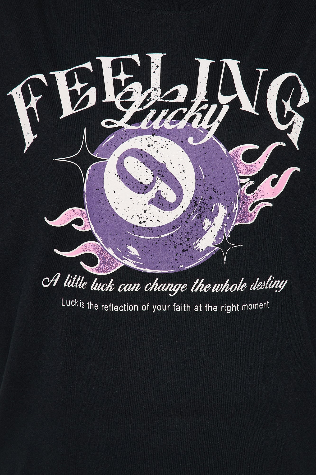 Feeling Lucky Oversize TShirt - Black