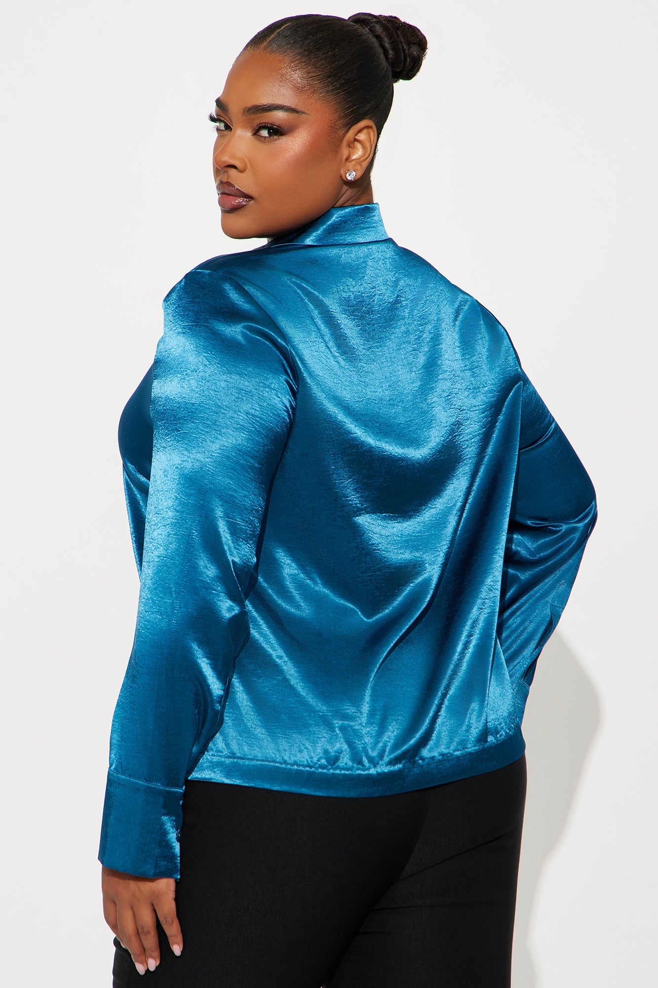 Exclusive Energy Satin Shirt - Teal