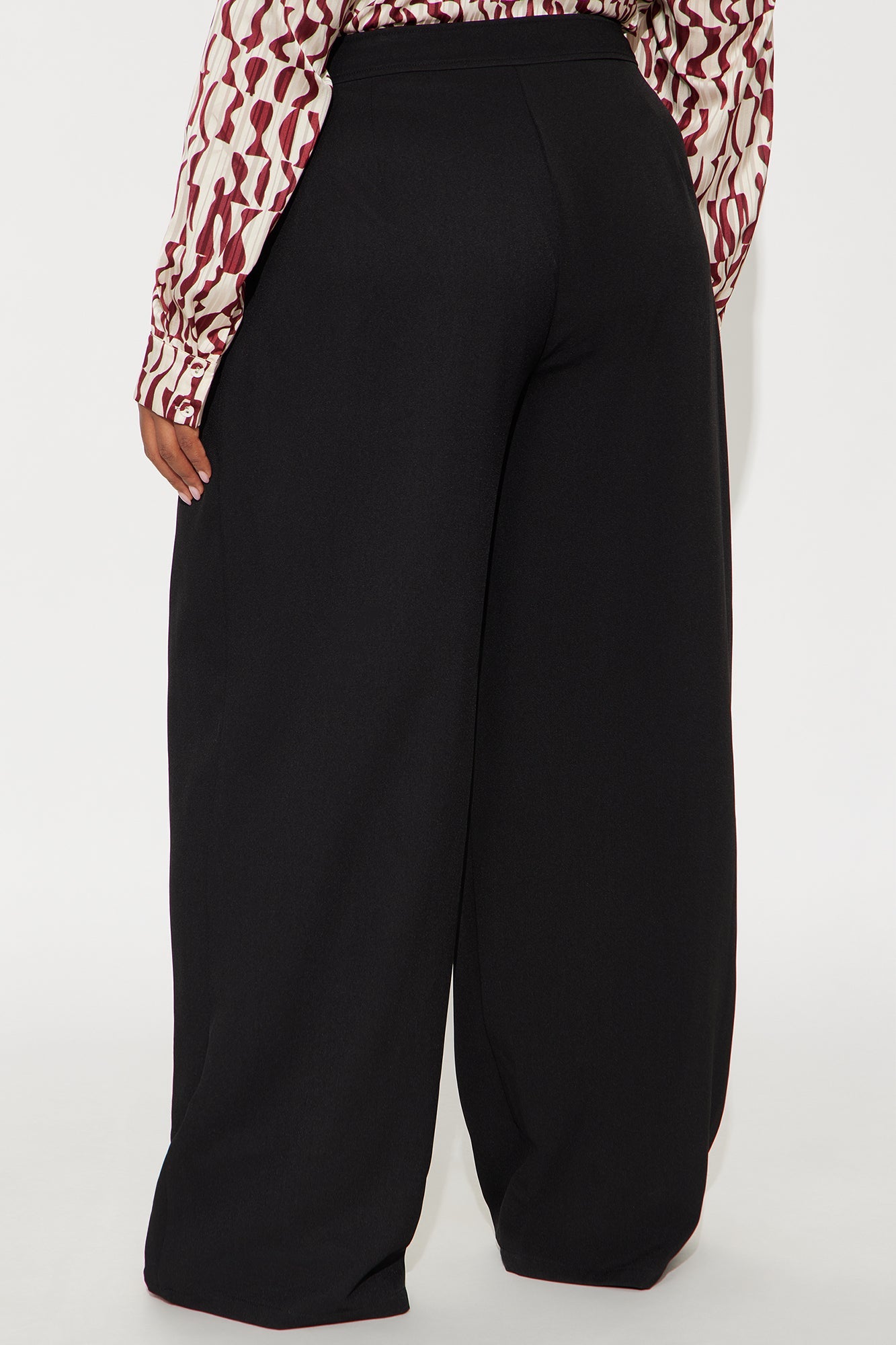 Submit On Time Wide Leg Trouser Pant 32″ - Black