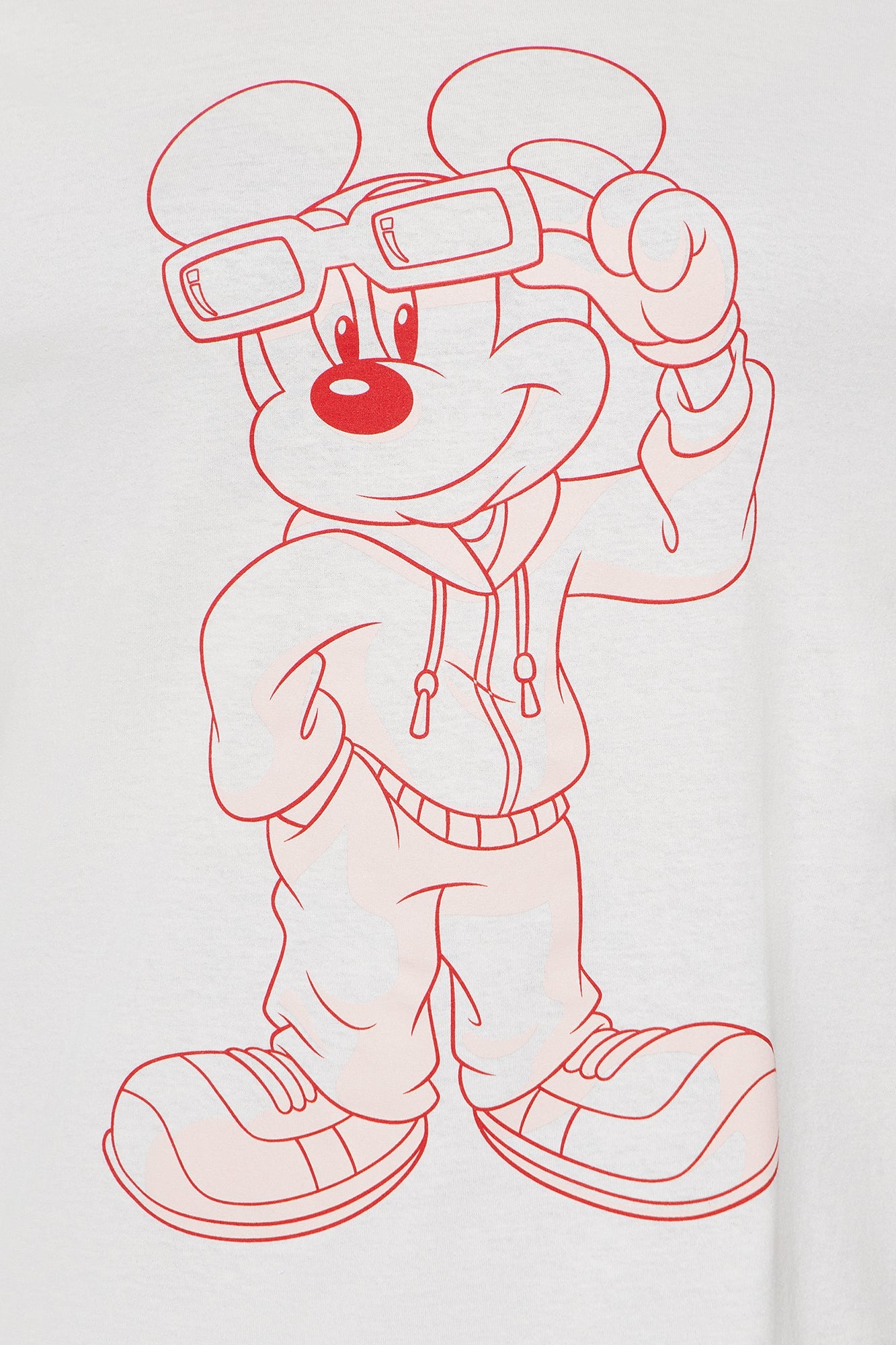 Mickey Mouse Shades Oversize Oversize Tee - Cream