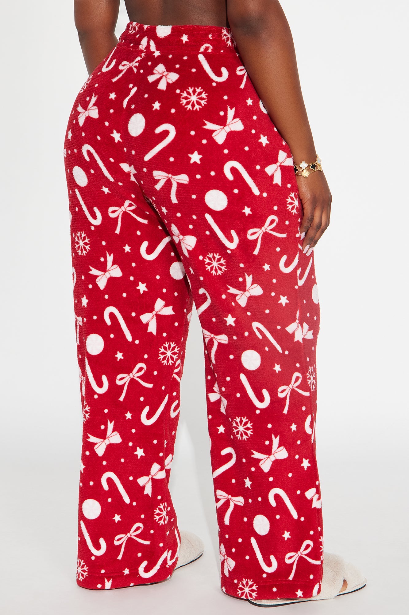 Tis The Season Plush PJ Pants - Burgundy