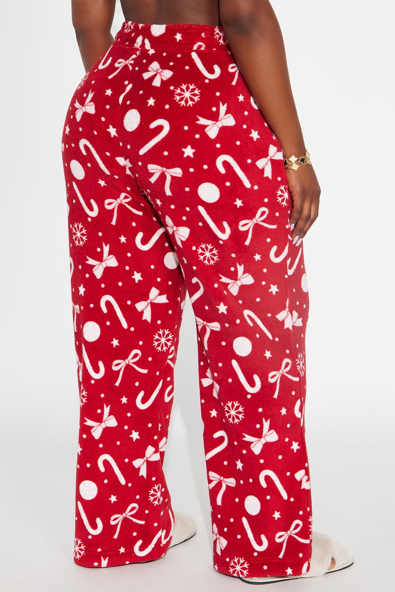 Tis The Season Plush PJ Pants - Burgundy