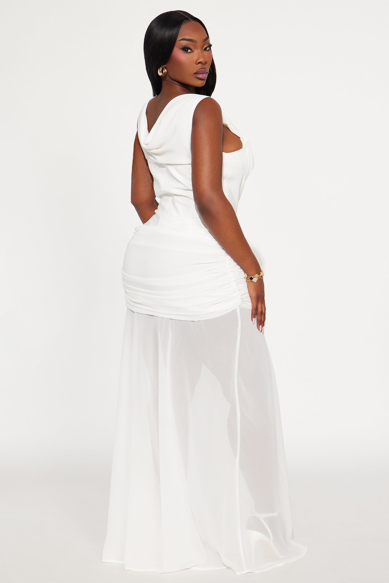Love Language Drop Waist Maxi Dress - White