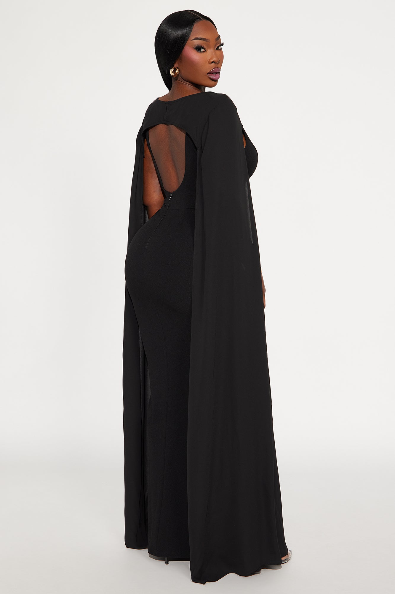 Soft Hearts Maxi Gown - Black