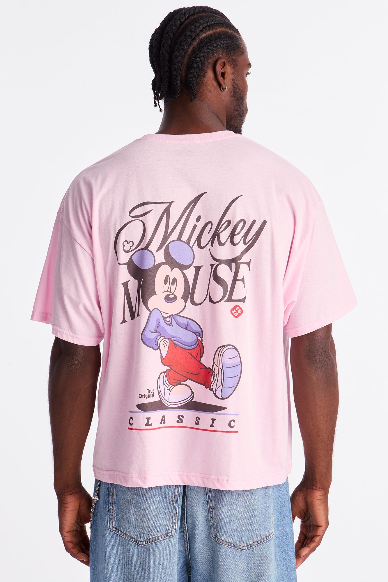 Disney Mickey Mouse Classic Boxy Short Sleeve Tee - Pink