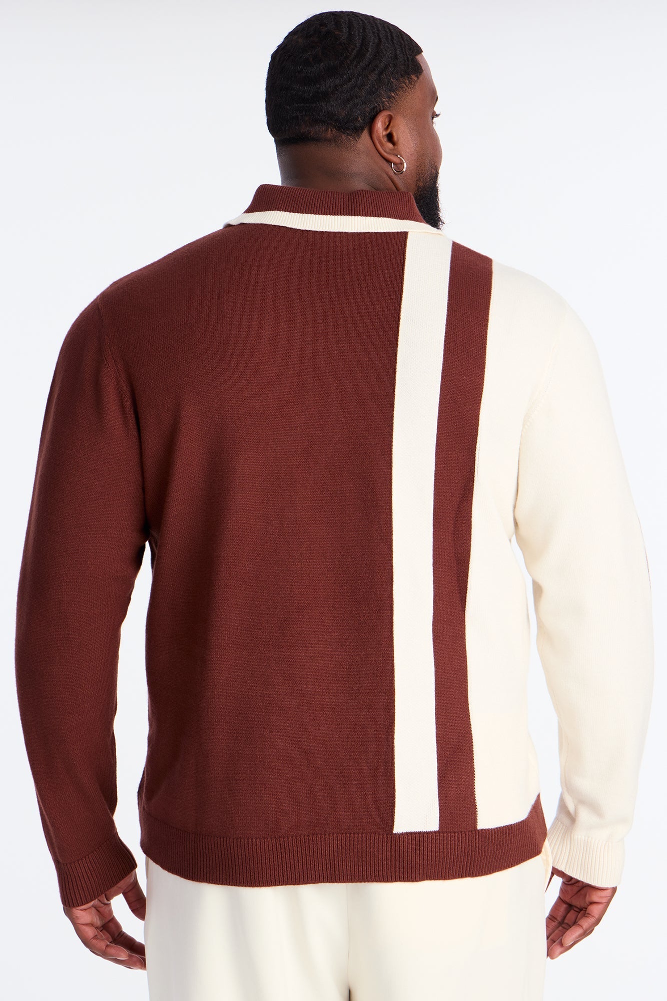 Distant Daydream Vneck Sweater - Brown Combo