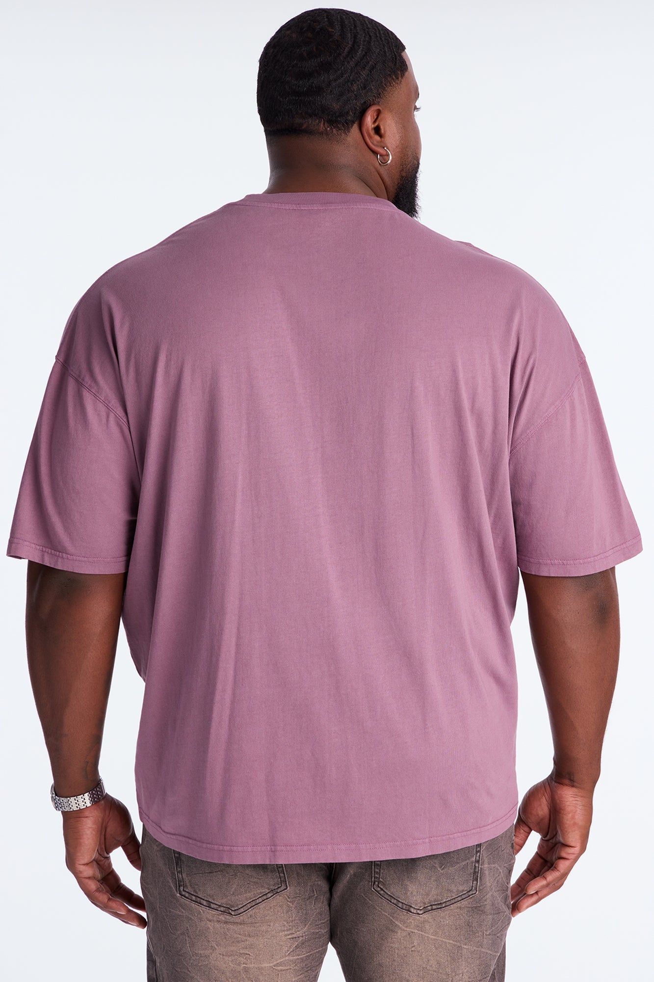 Open Studio Oversized Short Sleeve Tee - Purple