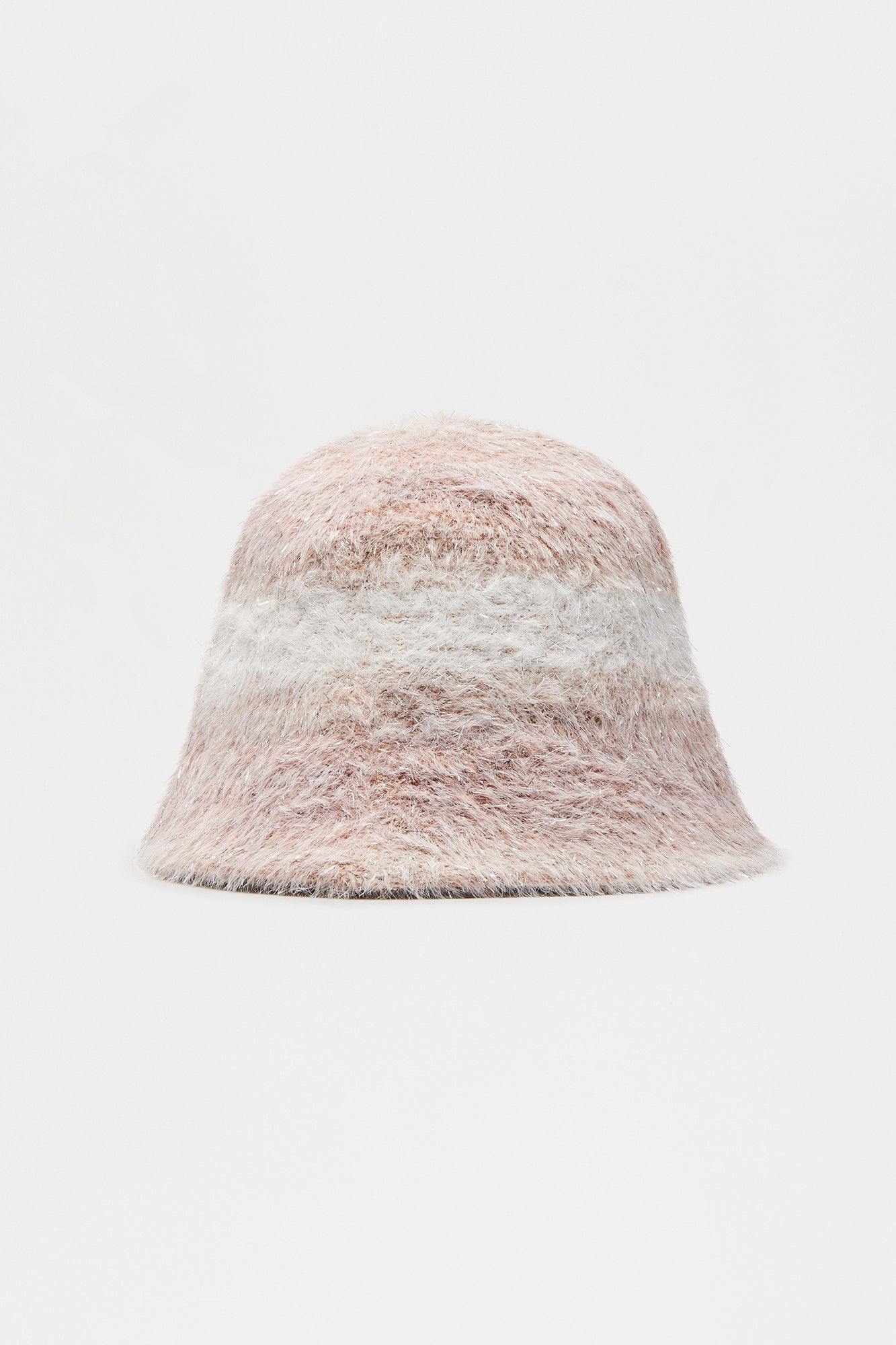 Brat Behavior Faux Fur Bucket Hat - Ivory/combo