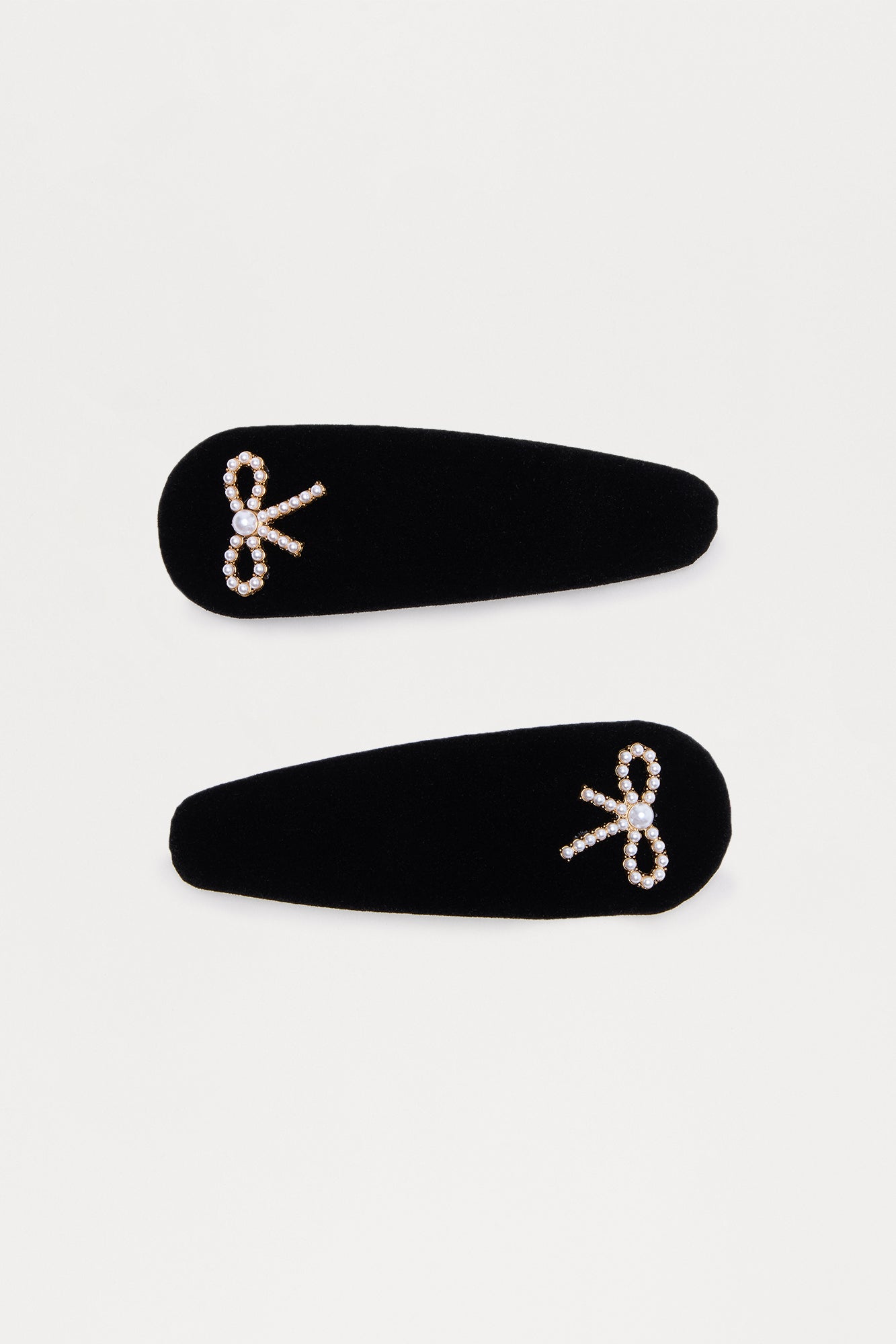 Perfectly Polished 2 Piece Hair Clip Set - Black