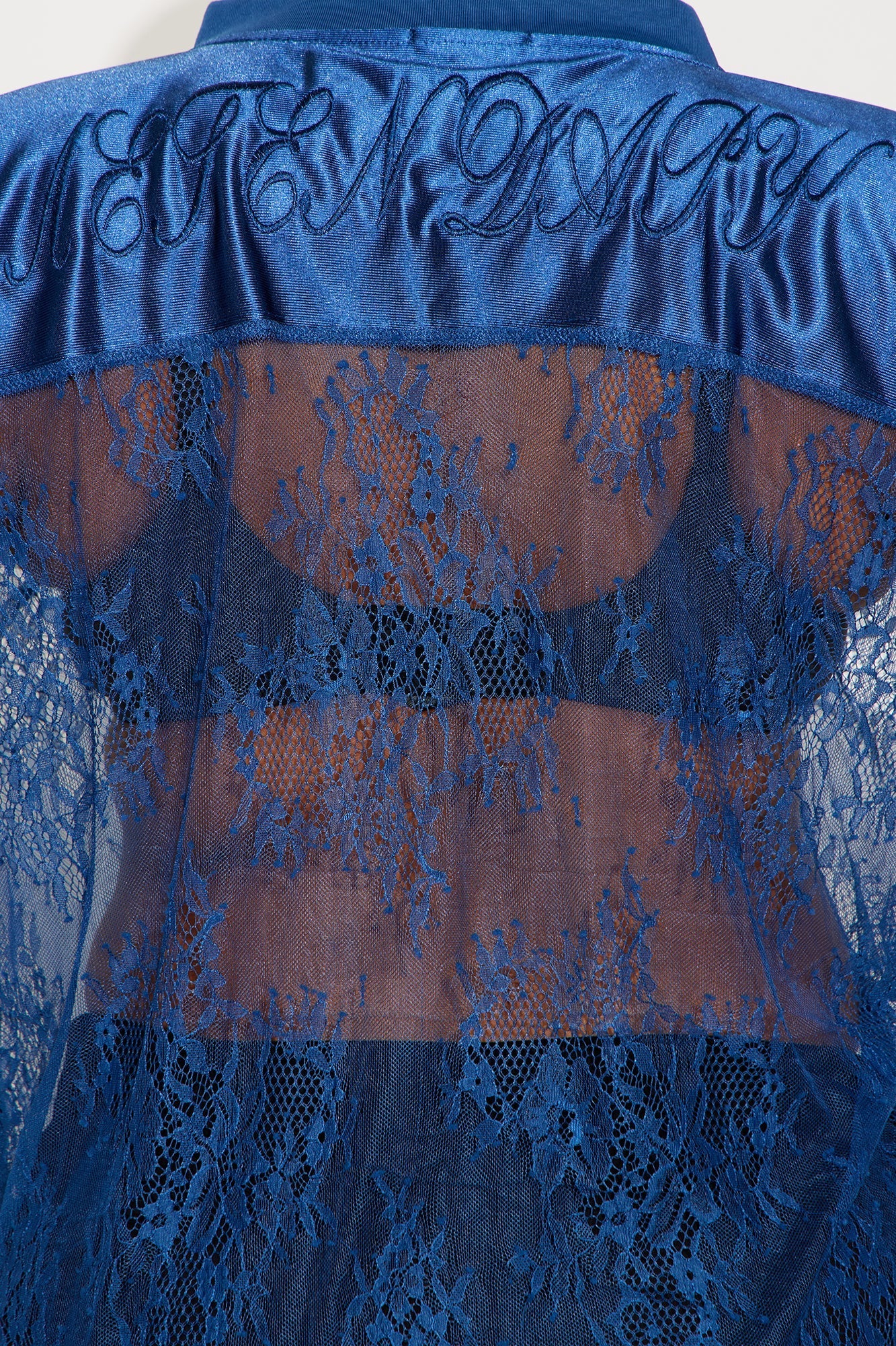 Best of The Best Lace Jersey Top - Navy