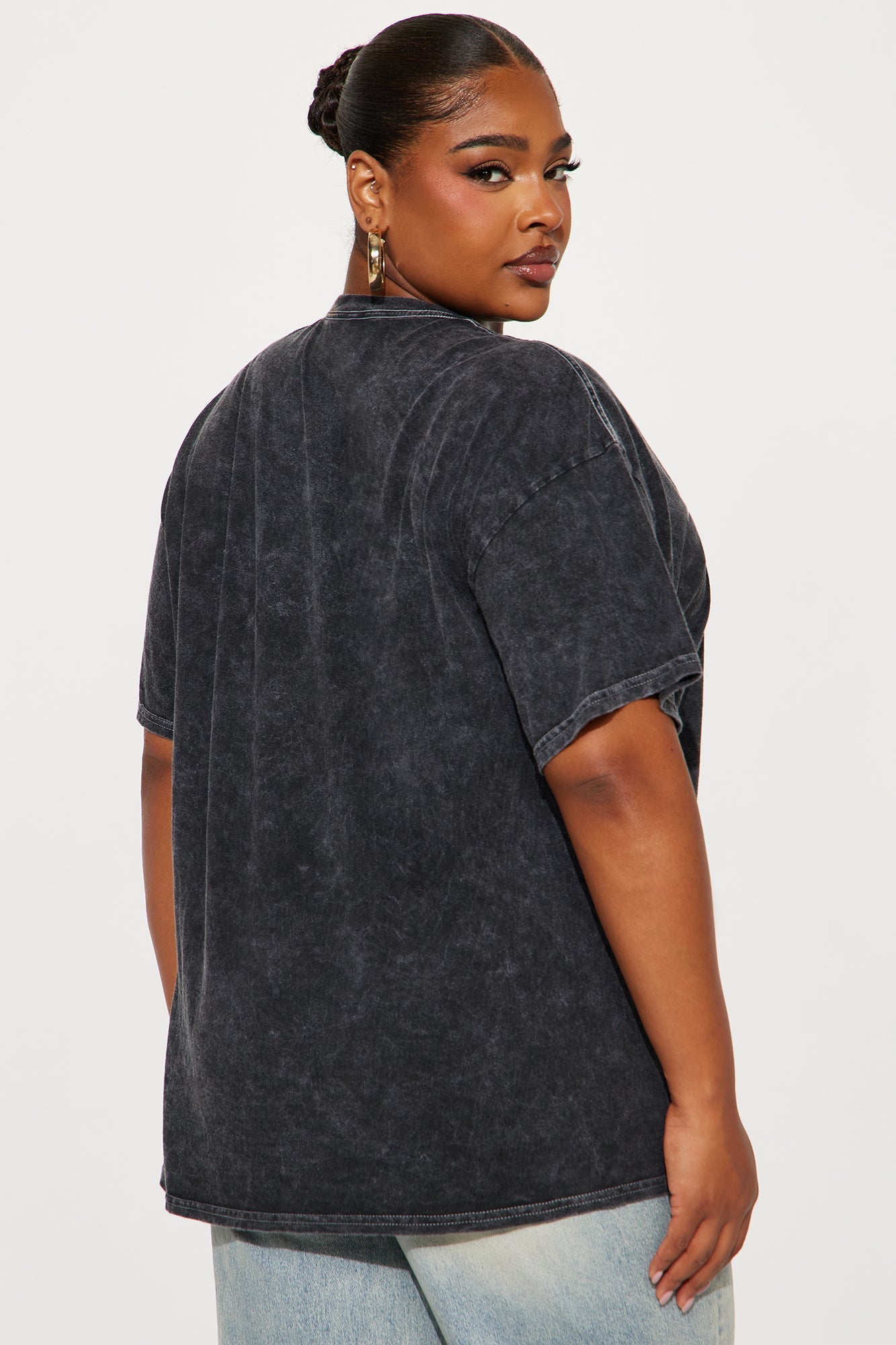 Heart Barbed Wire Washed Tee - Black