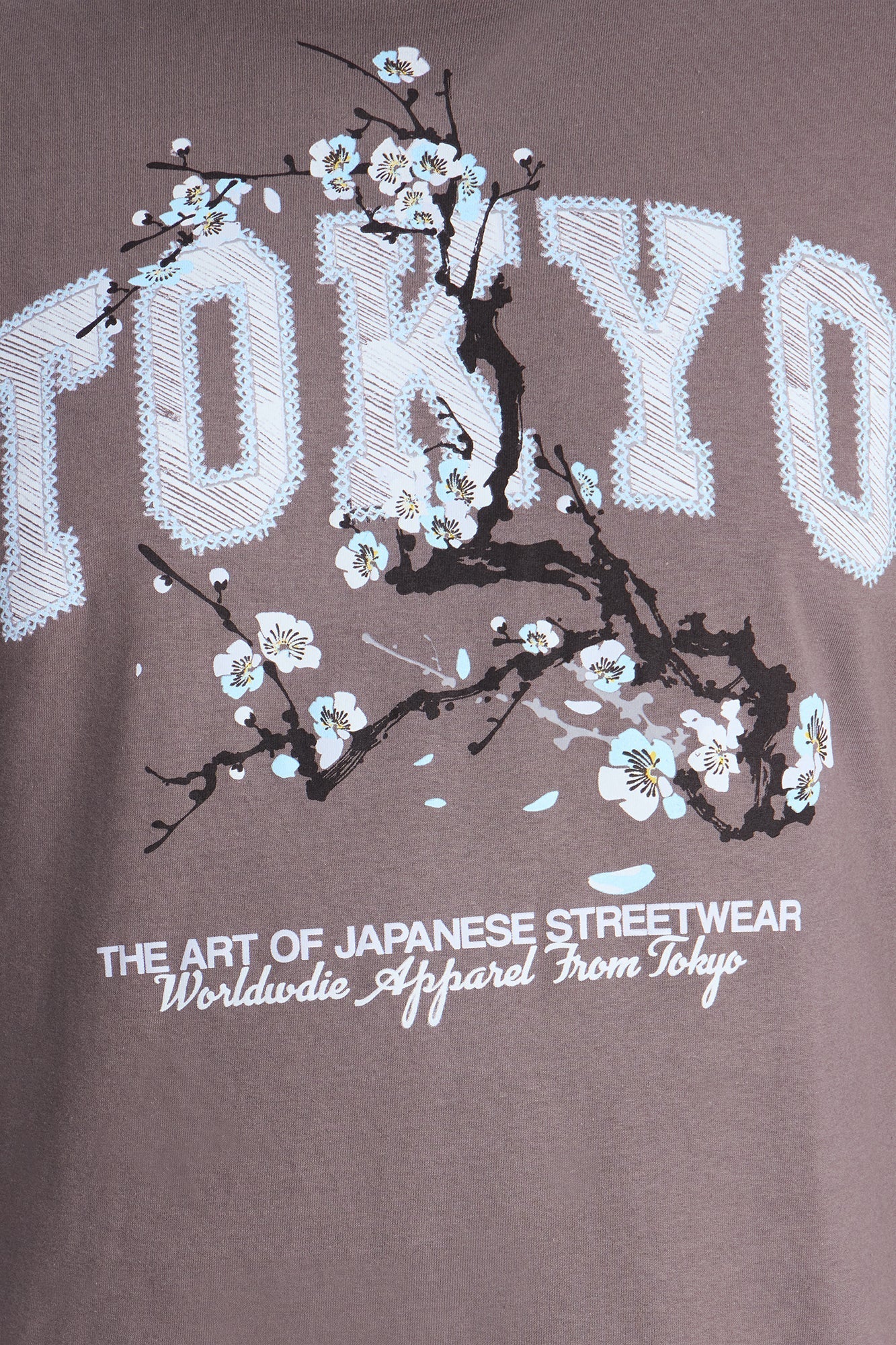 Tokyo Cherry SZN Season Short Sleeve Tee - Charcoal