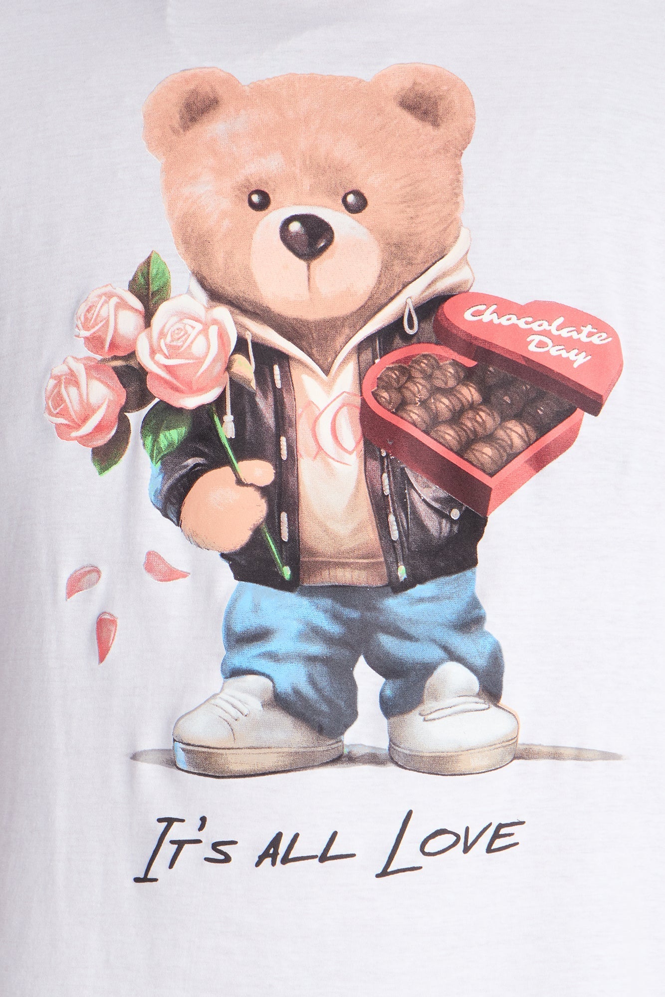 Teddy With Love Short Sleeve Tee - White