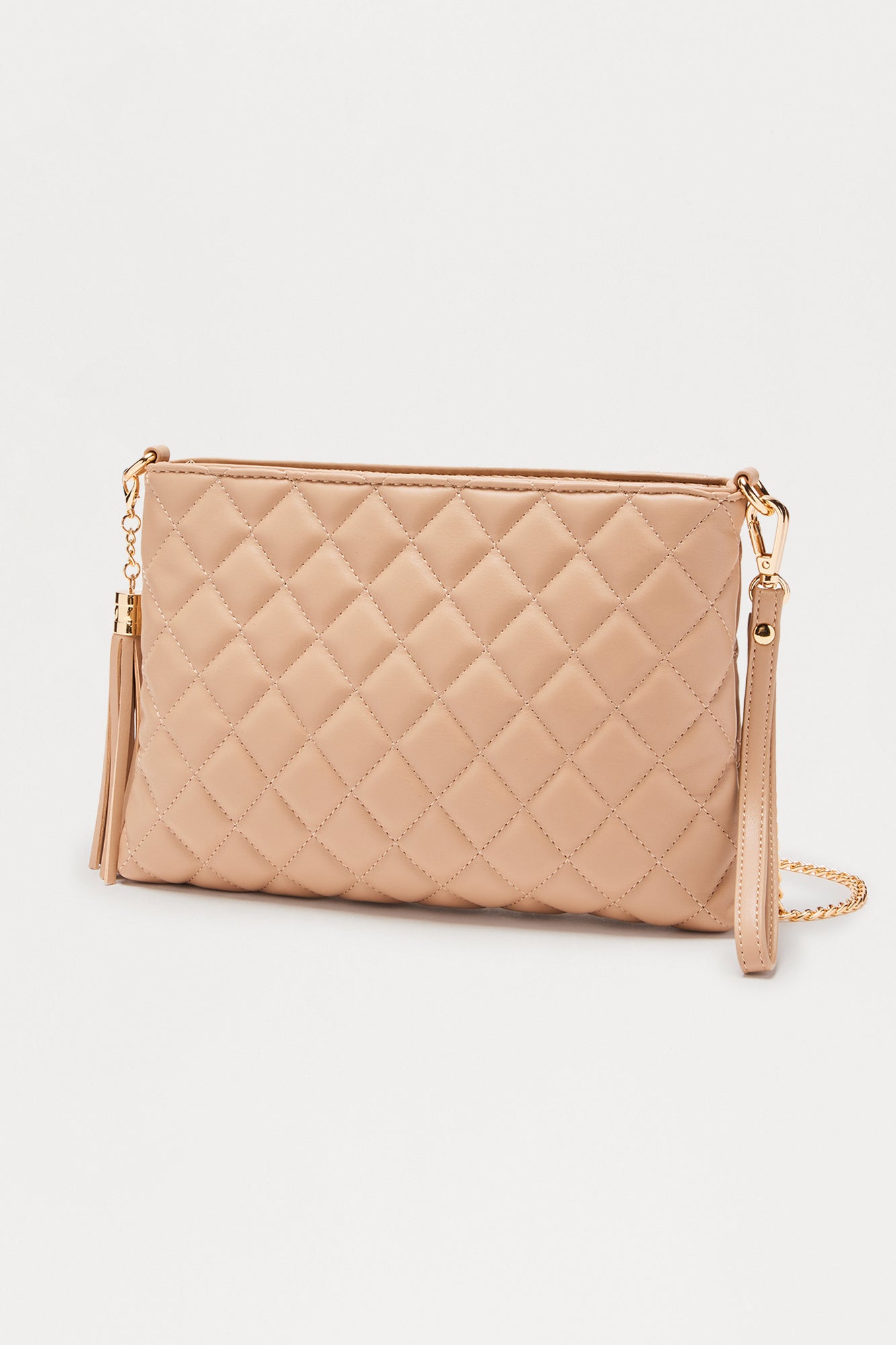 About The Girl Faux Leather Clutch - Nude