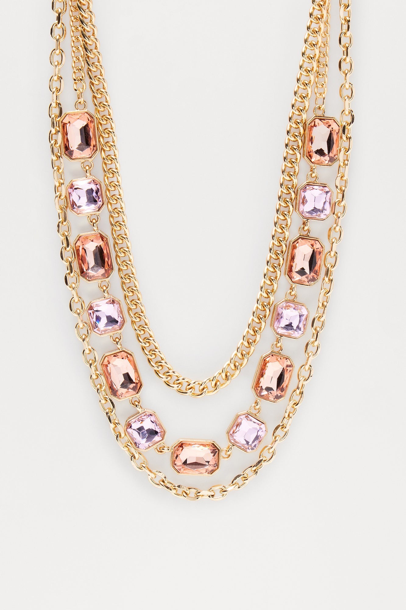 Easy Luxe Layered Necklace - Gold/Multi