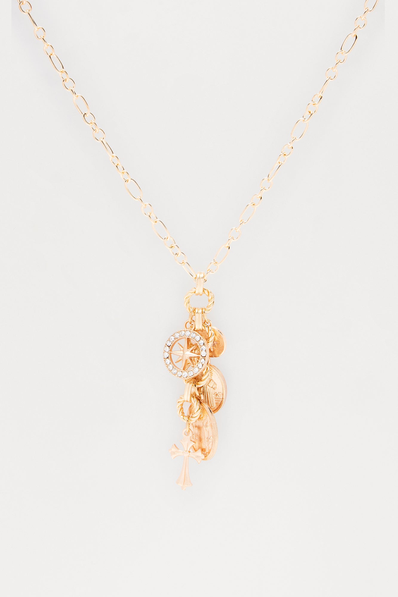 Anchor Of Grace Lariat Necklace - Gold