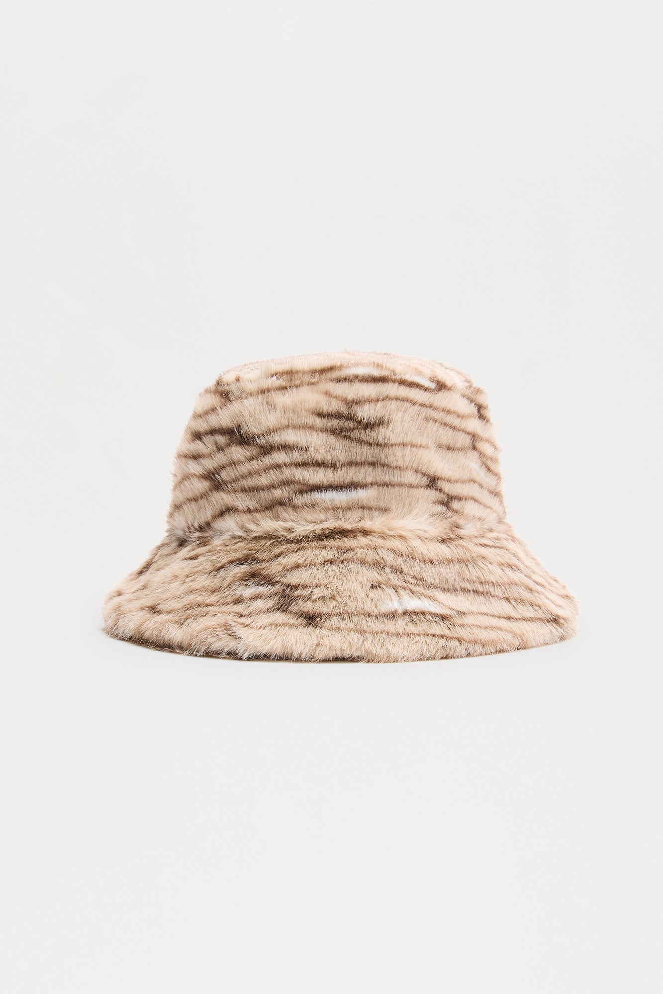Slaying The Day Faux Fur Bucket Hat - Dark Grey