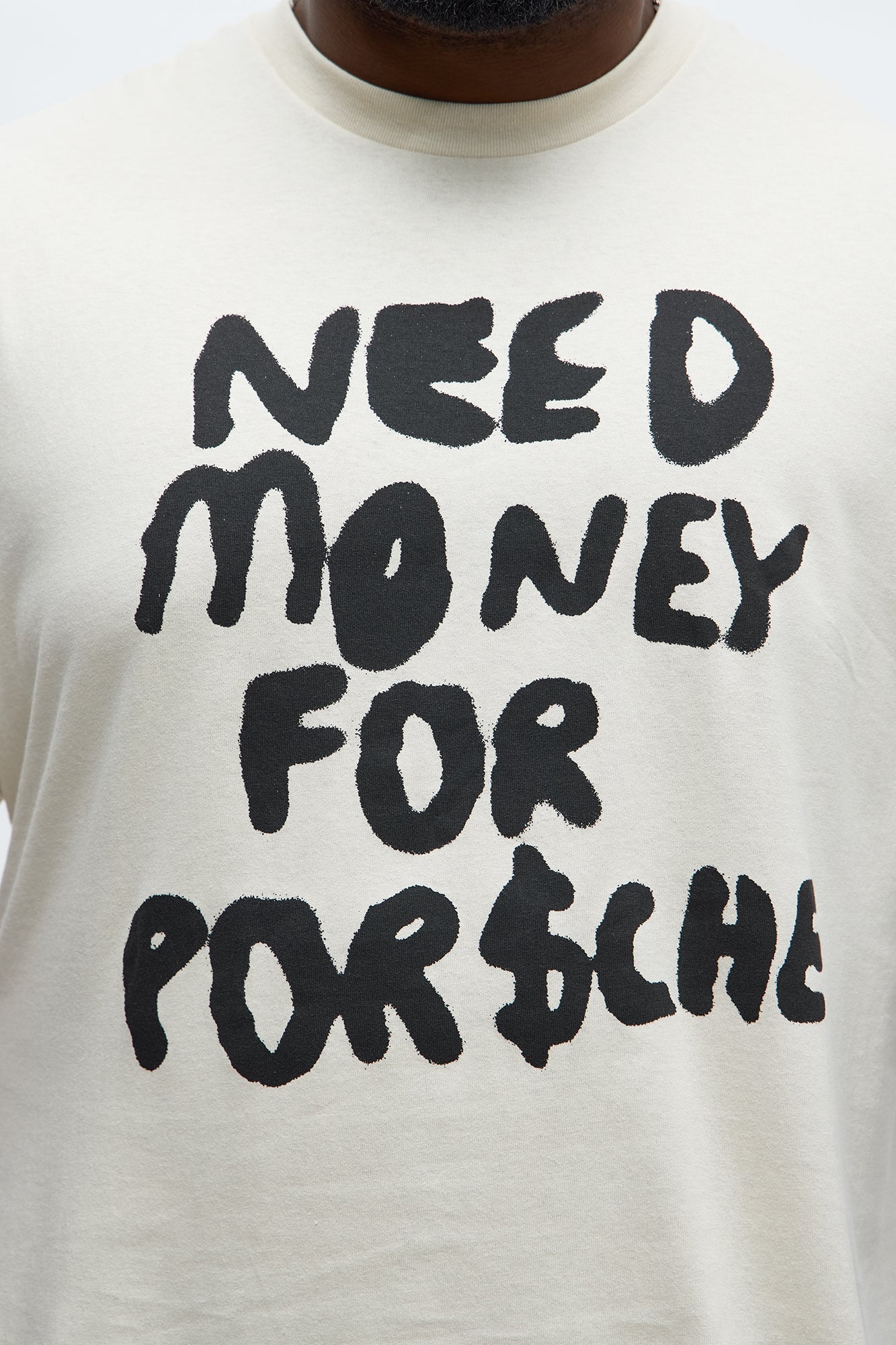Need Money For Porsche Short Sleeve Tee - Off White