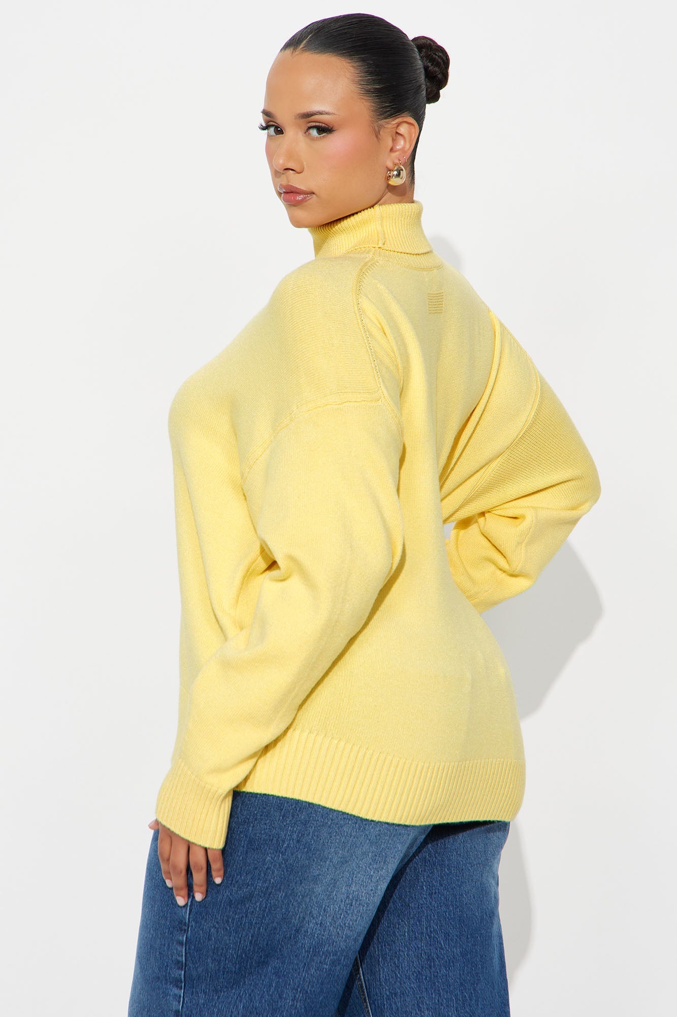 Taking What's Mine Turtle Neck Sweater - Butter Yellow