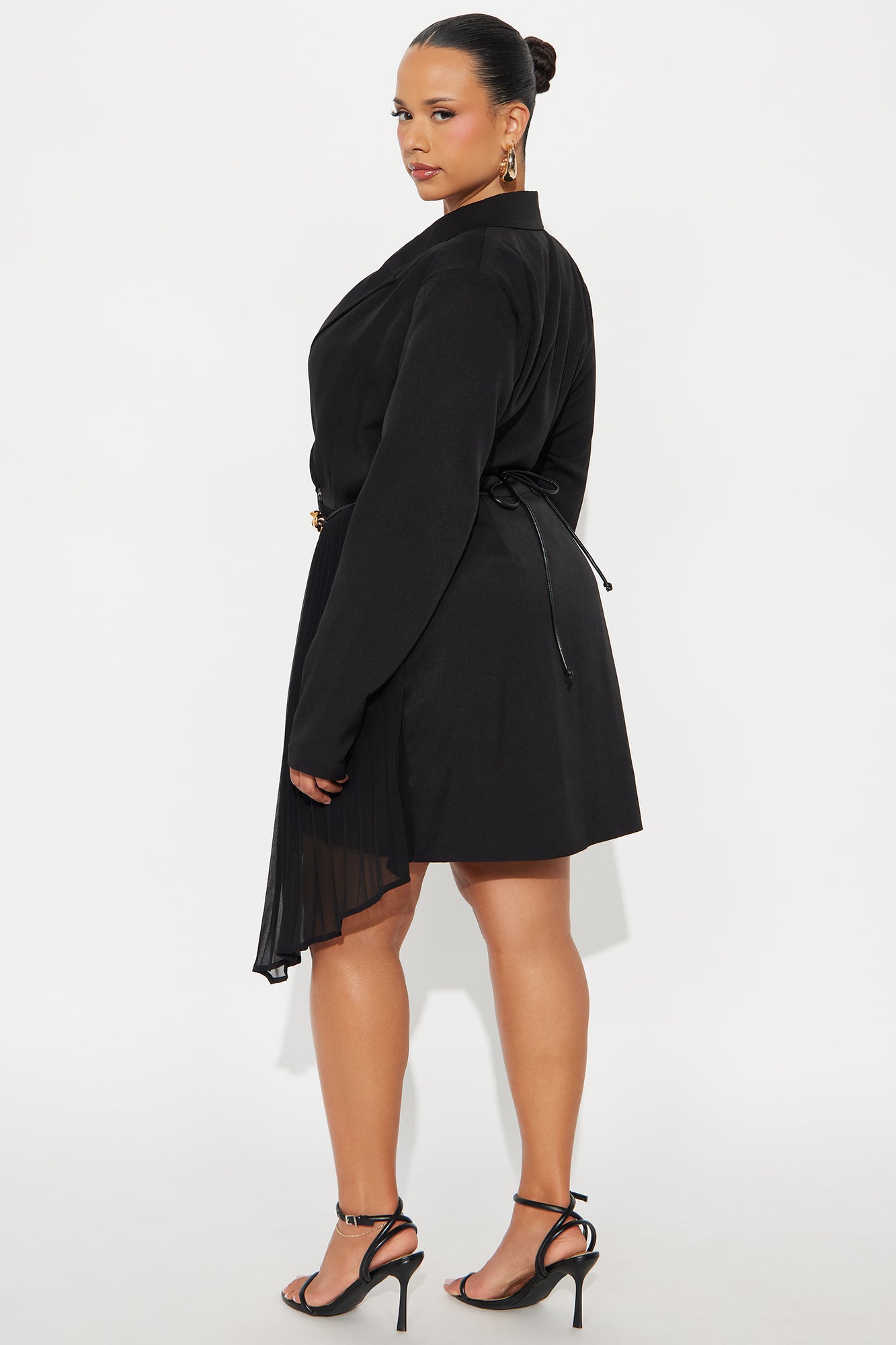 Danika Belted Blazer Mini Dress - Black