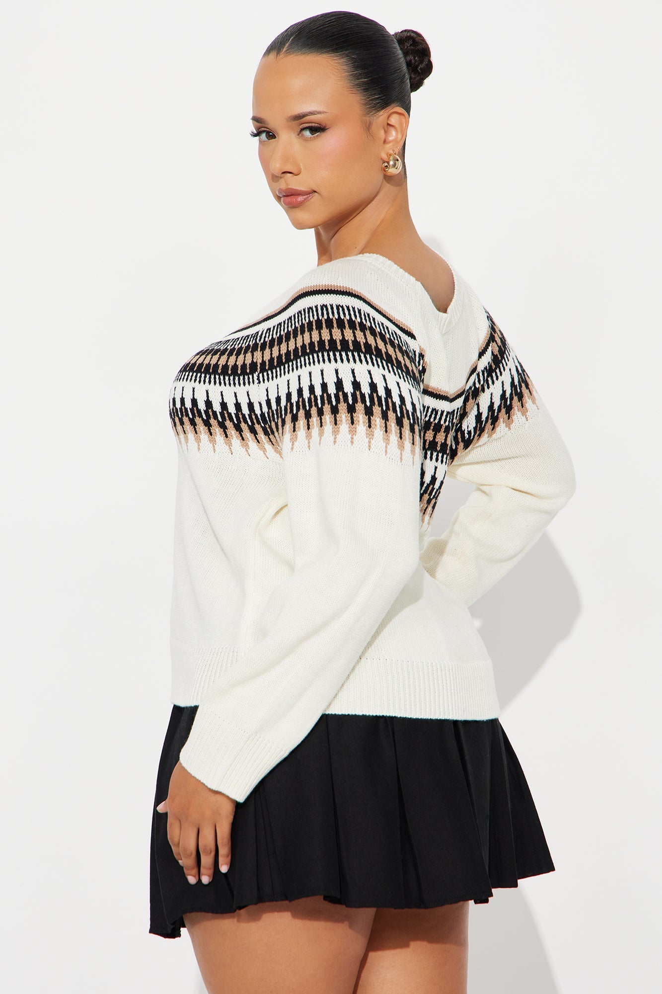 Dolce Dreams Fair Isle Sweater - Cream/combo