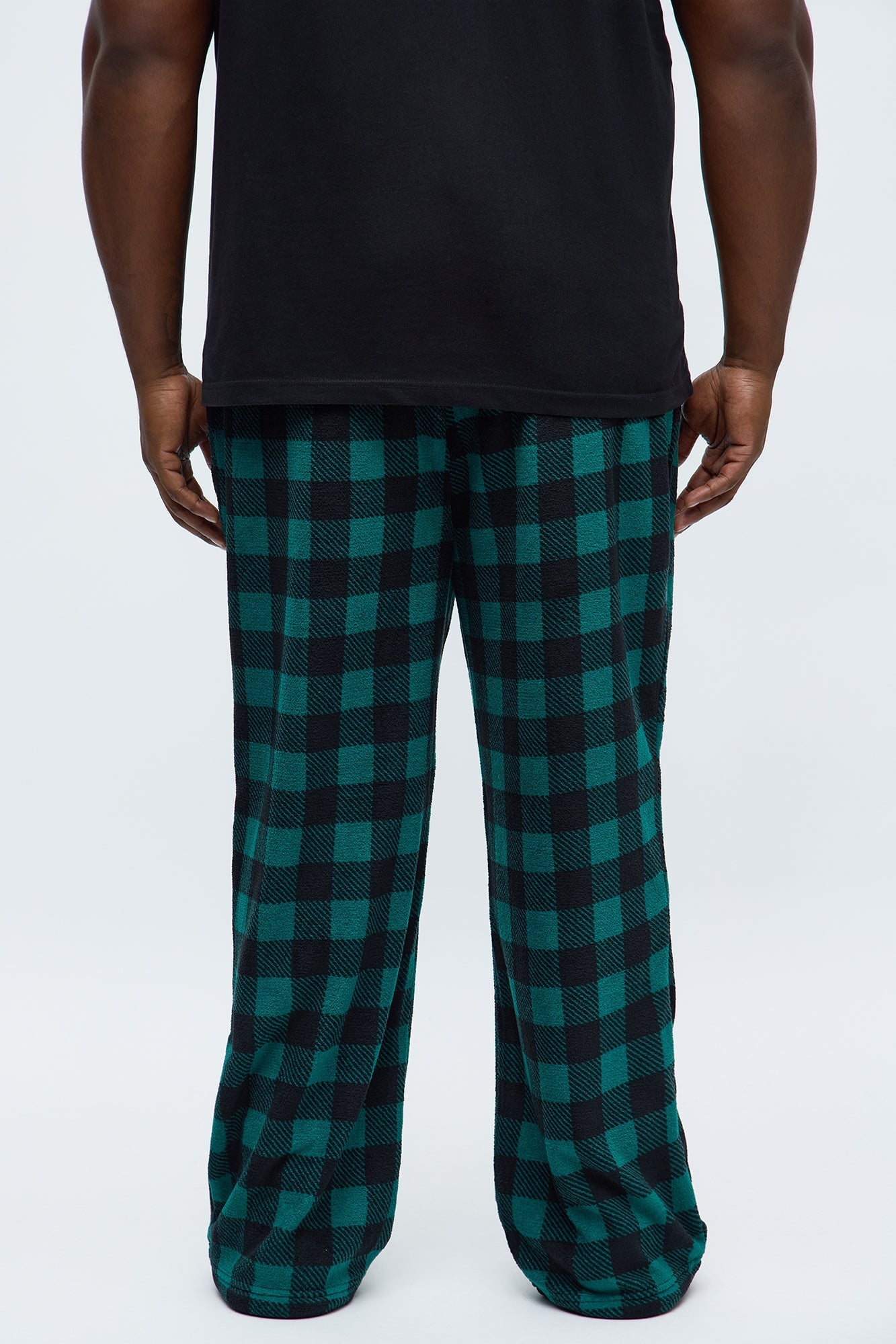 Always Cozy Holiday Lounge Pants - Black/Green