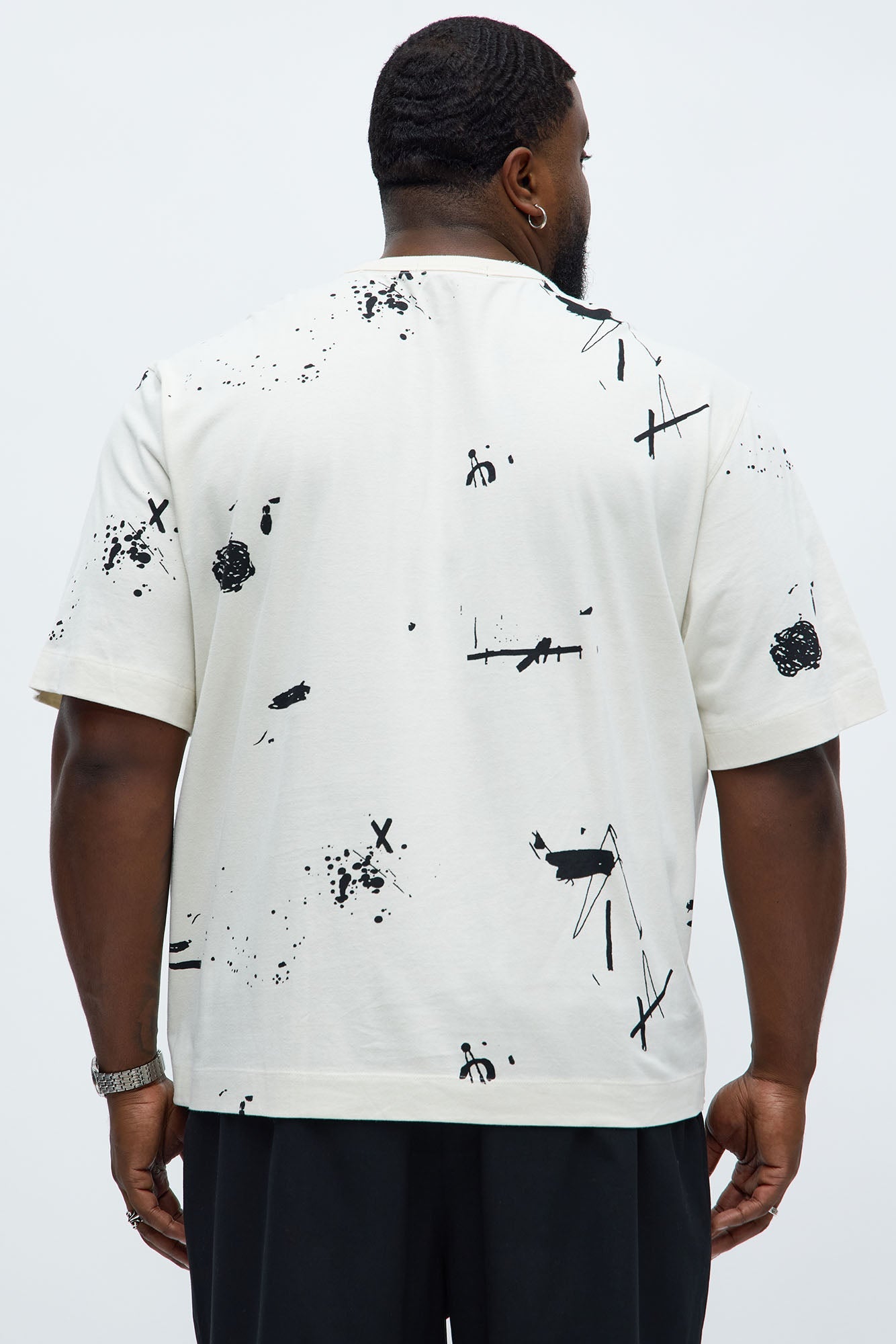Paint Splatter Tee - Cream