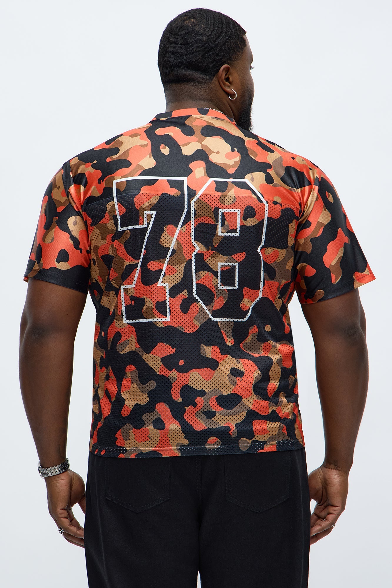 Camaro Combat Print Mesh Jersey - Orange/combo
