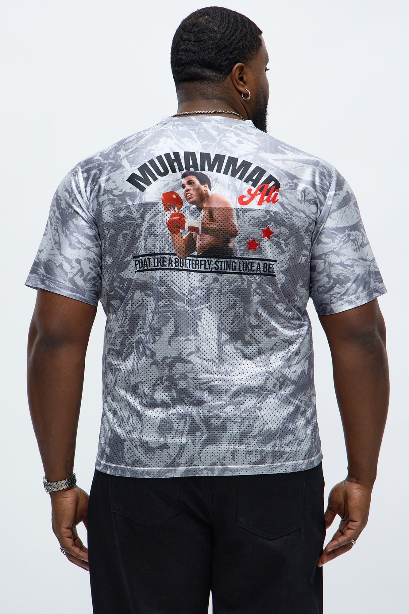 Muhammad Ali Camo Mesh Jersey - Grey