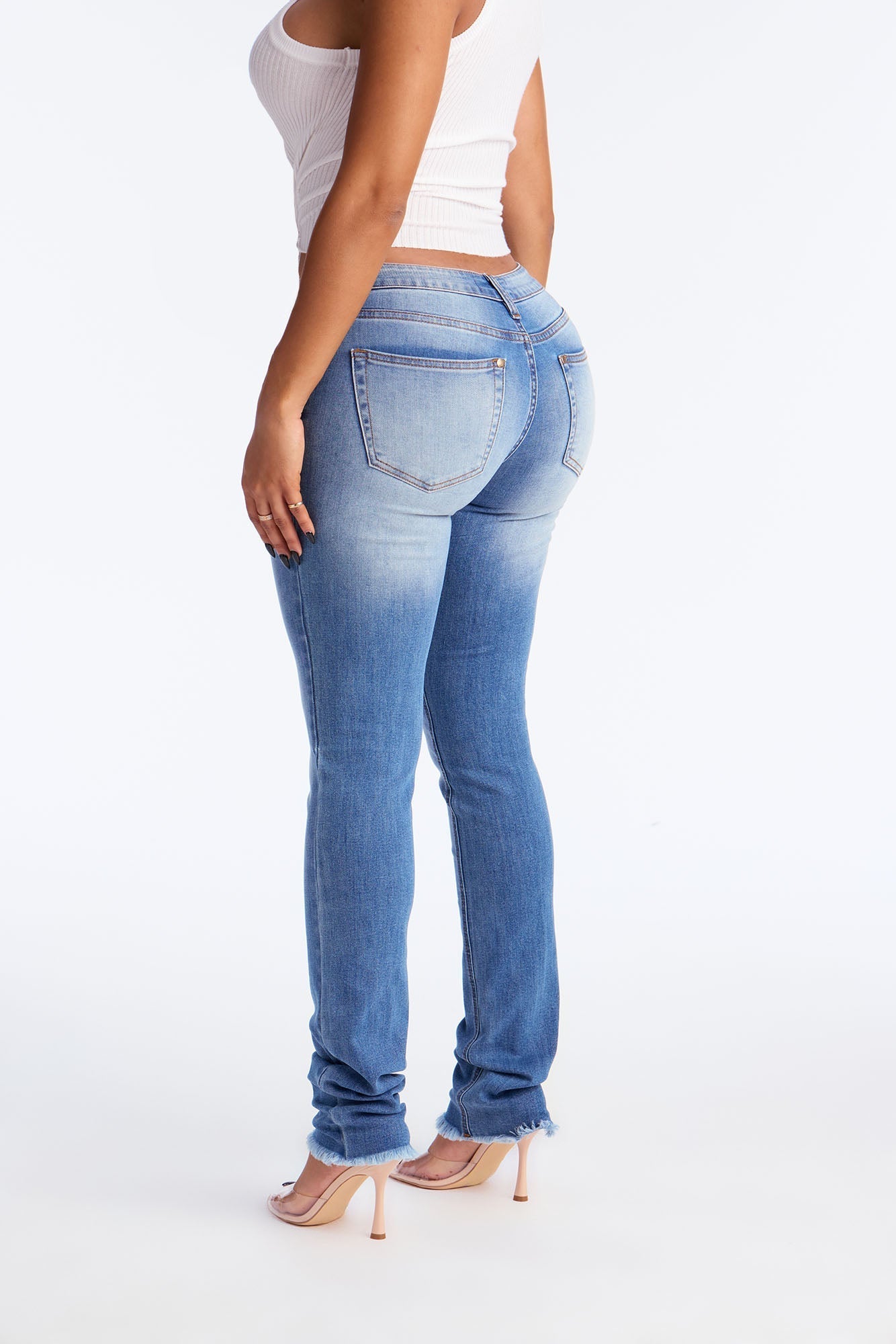 Seranade Slim Straight Leg Jeans - Medium Wash