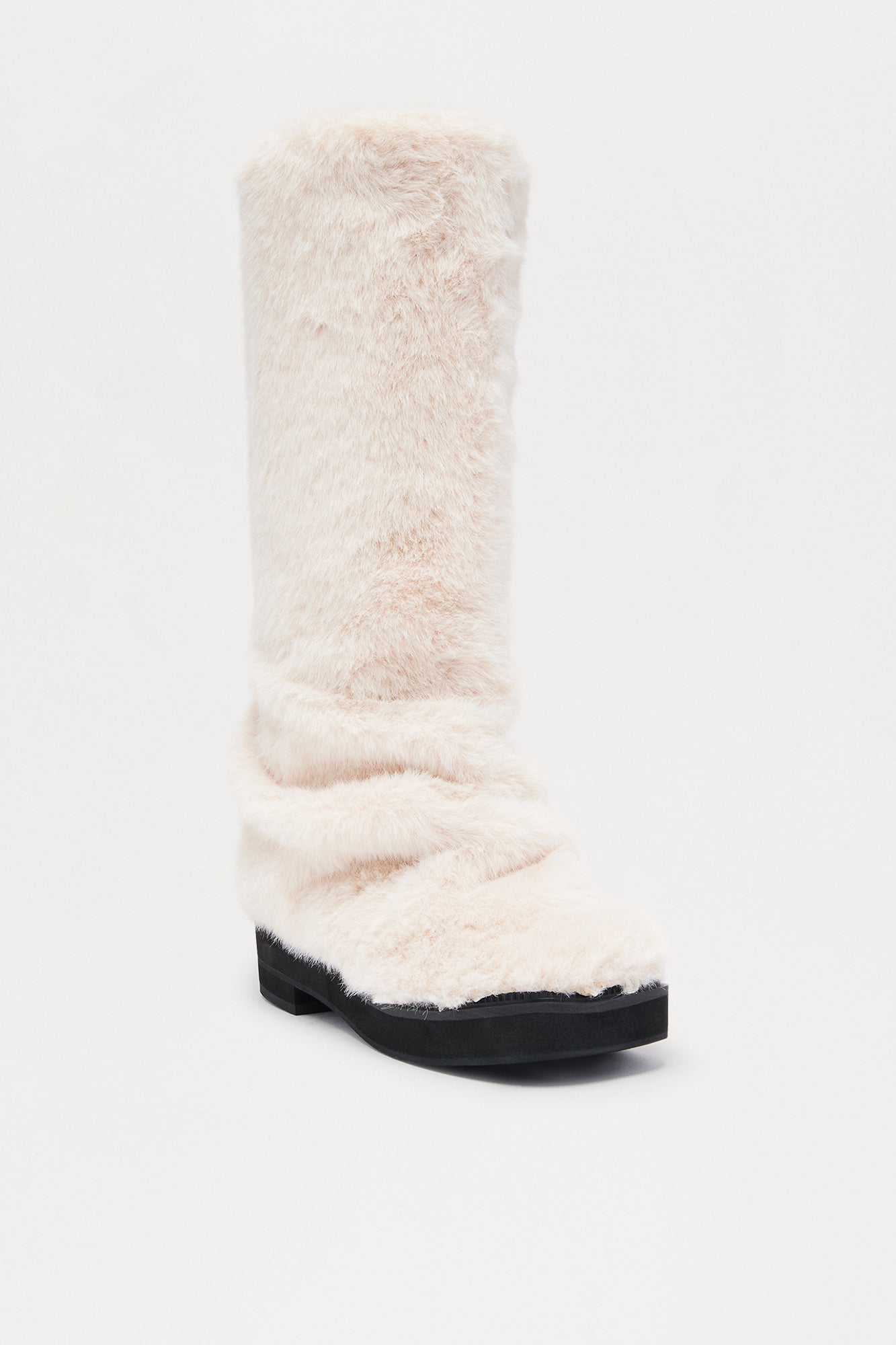 Burley Faux Fur Boots - Beige