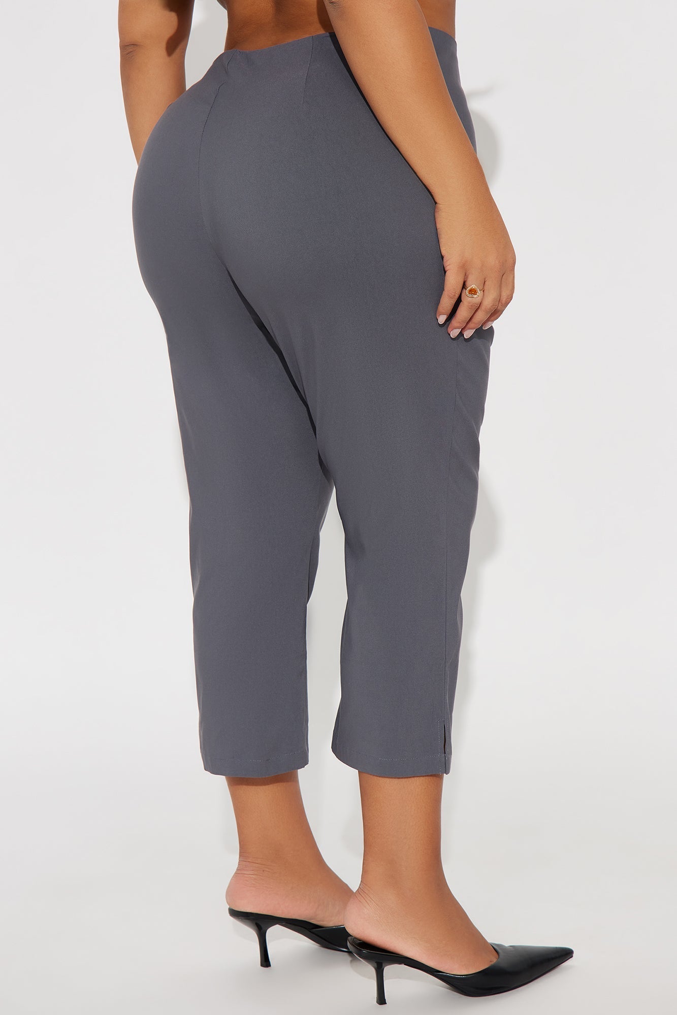 Slim Chances Skinny Capri Pant - Charcoal