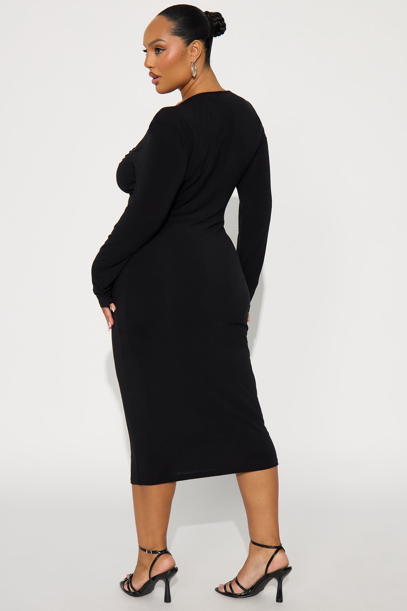 Cecilia Cut Out Midi Dress - Black