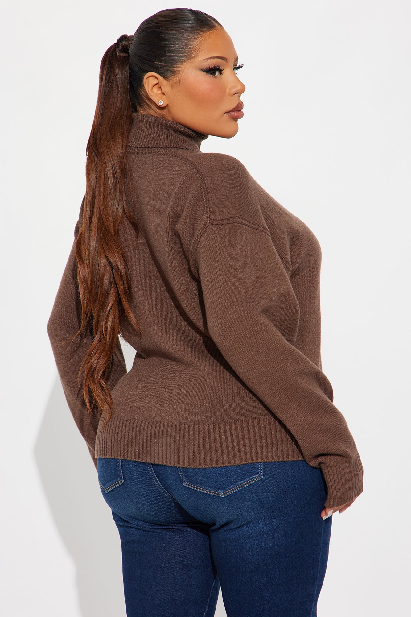 Taking What's Mine Turtle Neck Sweater - Mocha