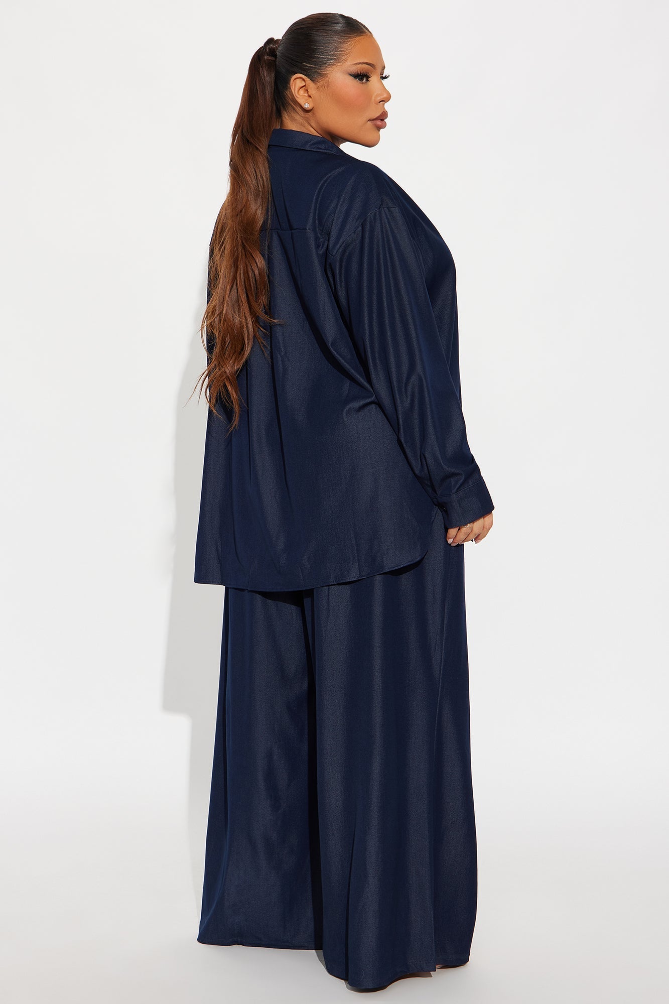 Belinda Wide Leg Pant Set - Black