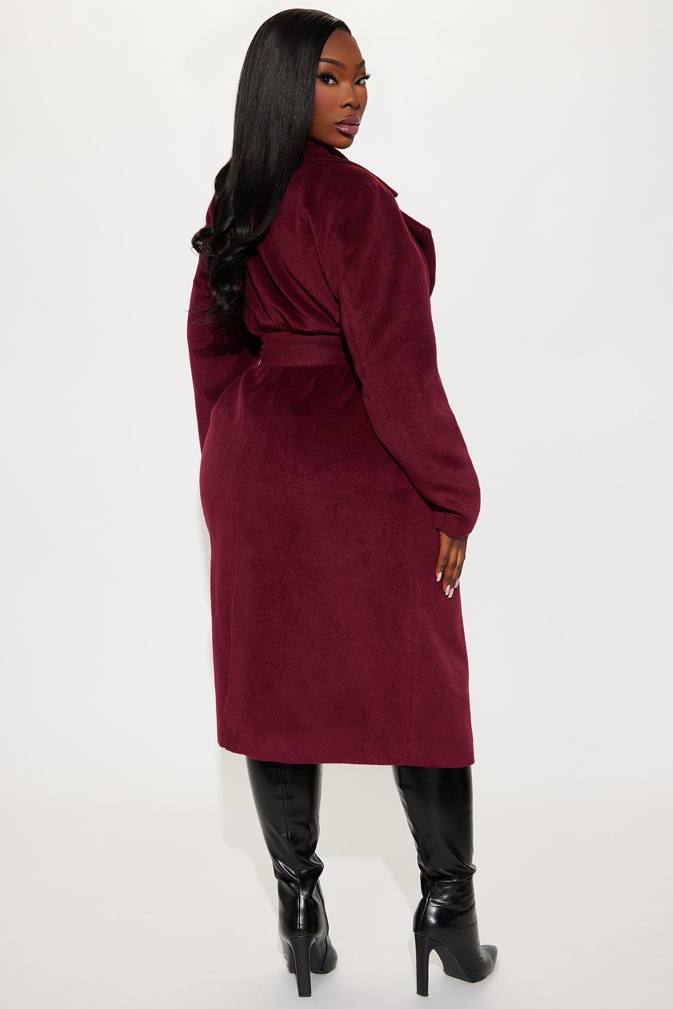 Camile Trench Coat - Wine
