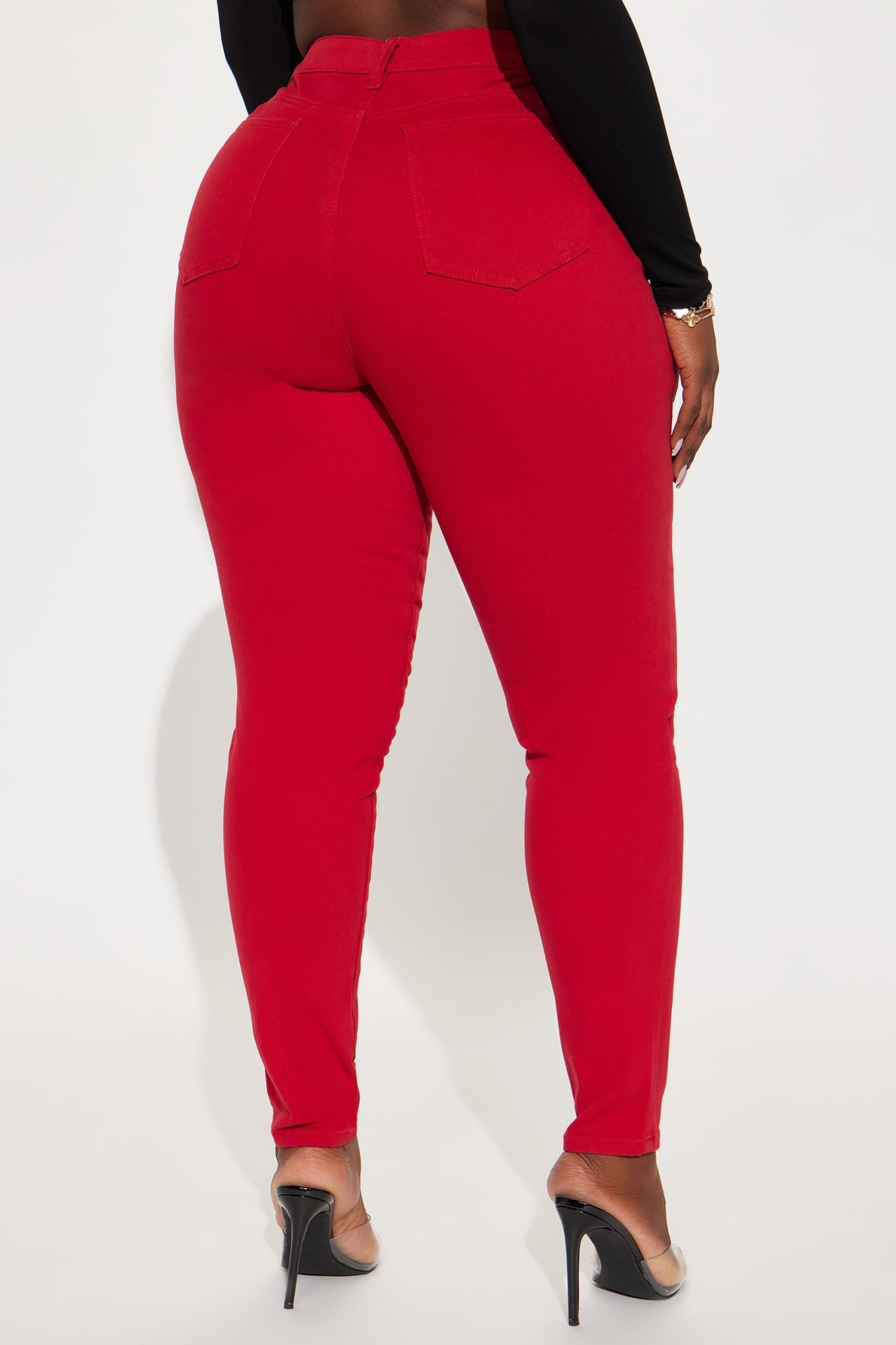Skinny Uniform Pants - Red