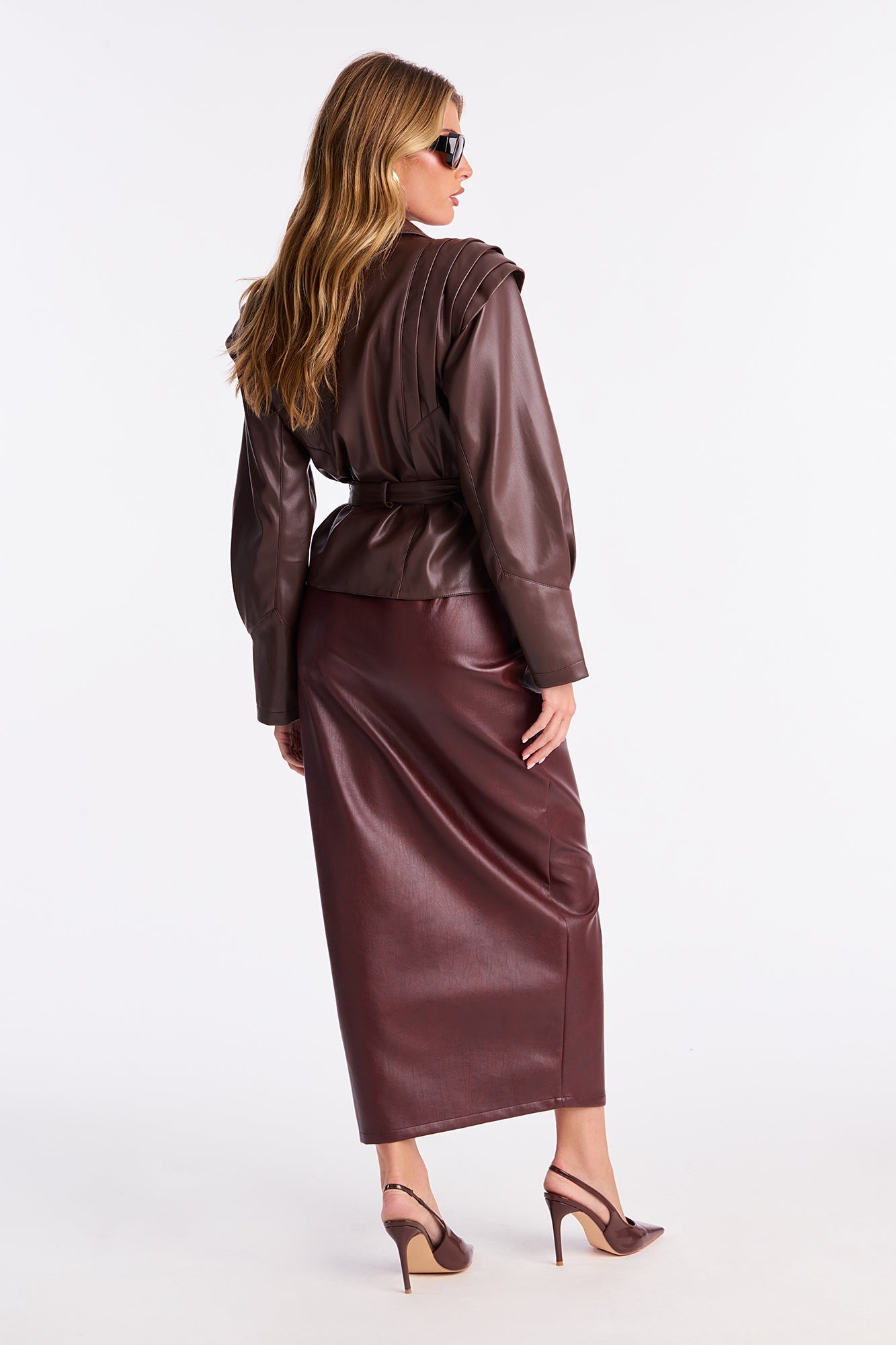 No Hard Feelings Faux Leather Jacket - Brown