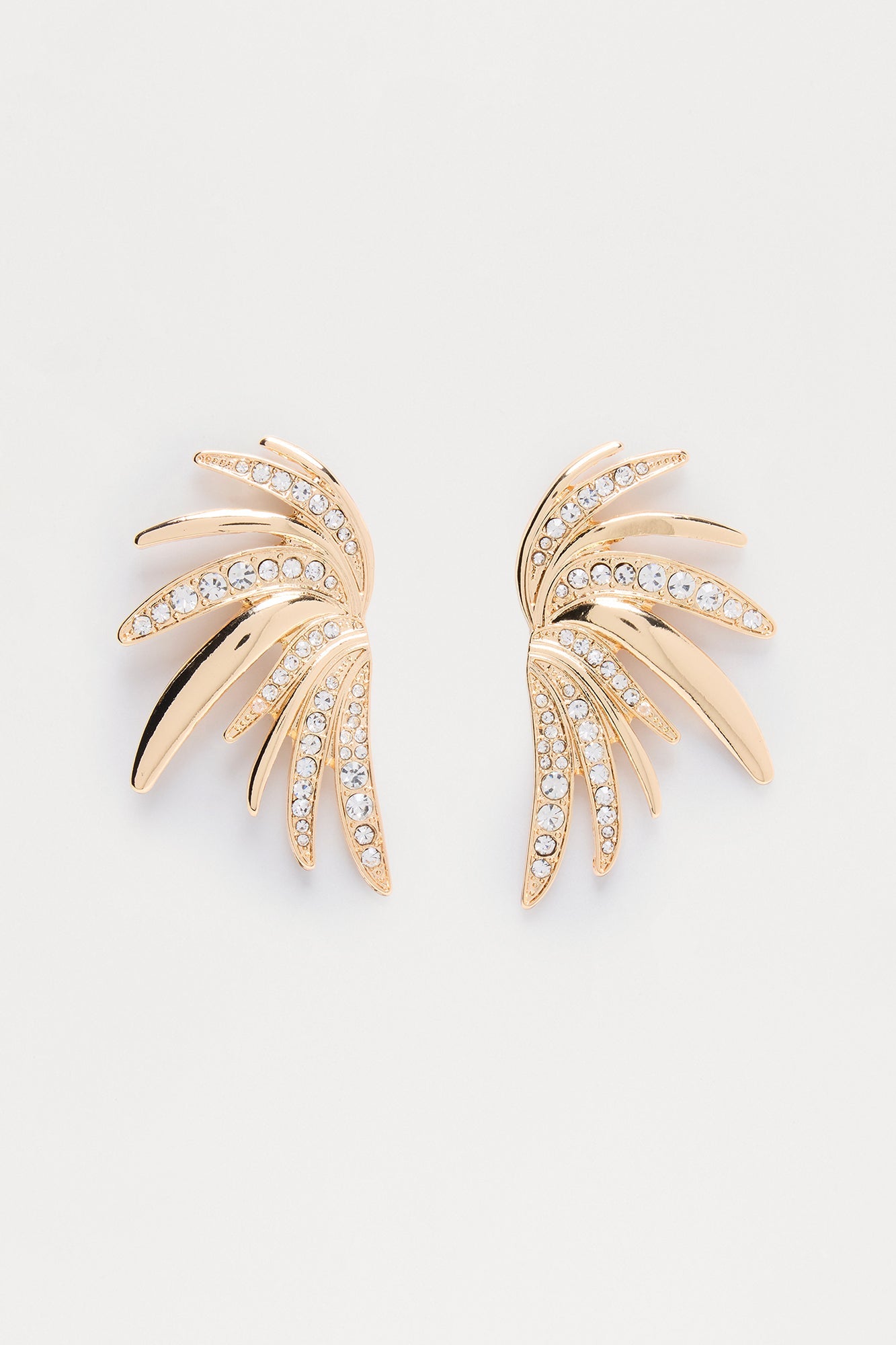 Sparkle Wings Drop Earrings - Gold