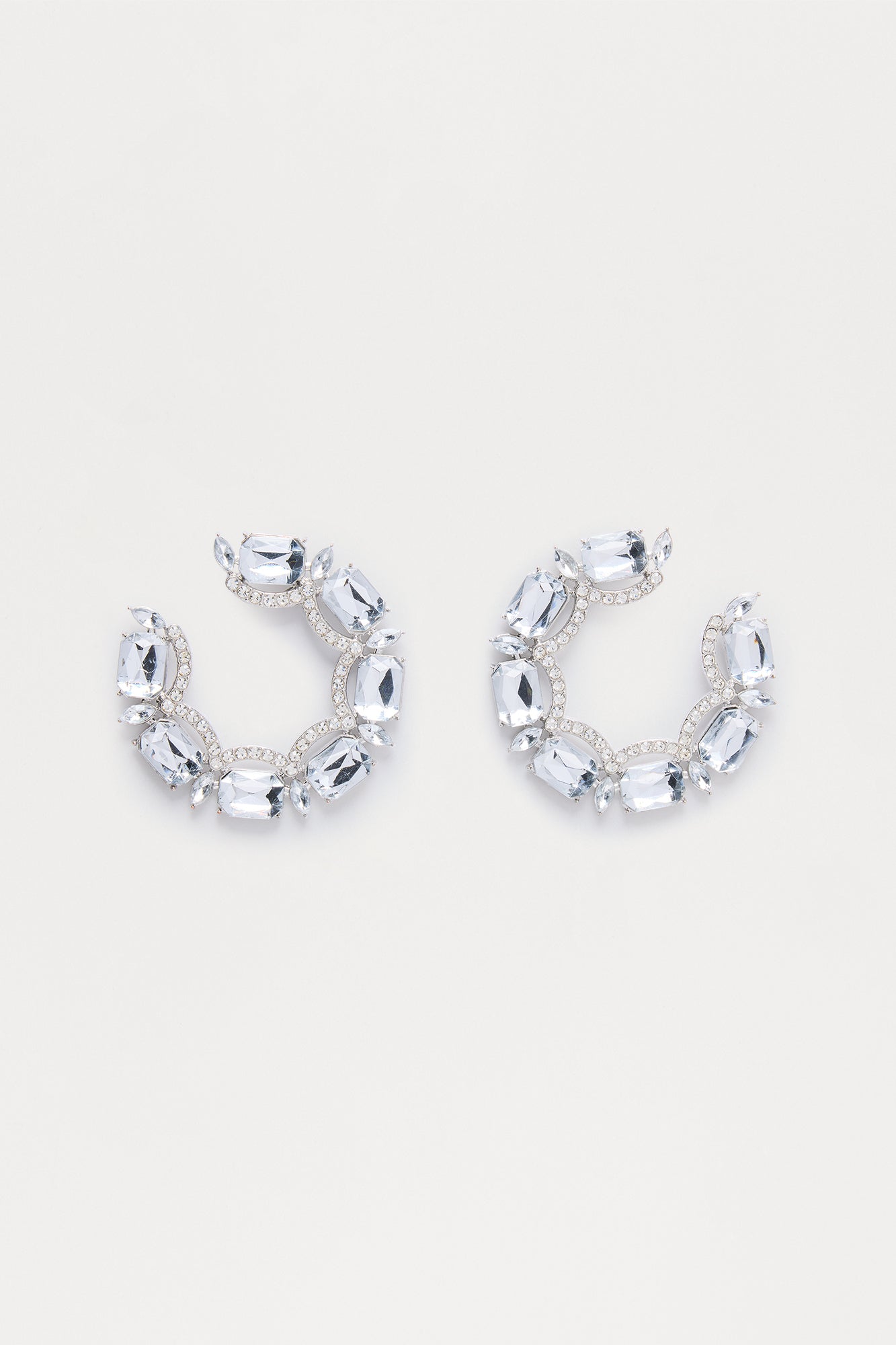 See Me Shine Hoop Earrings - Silver
