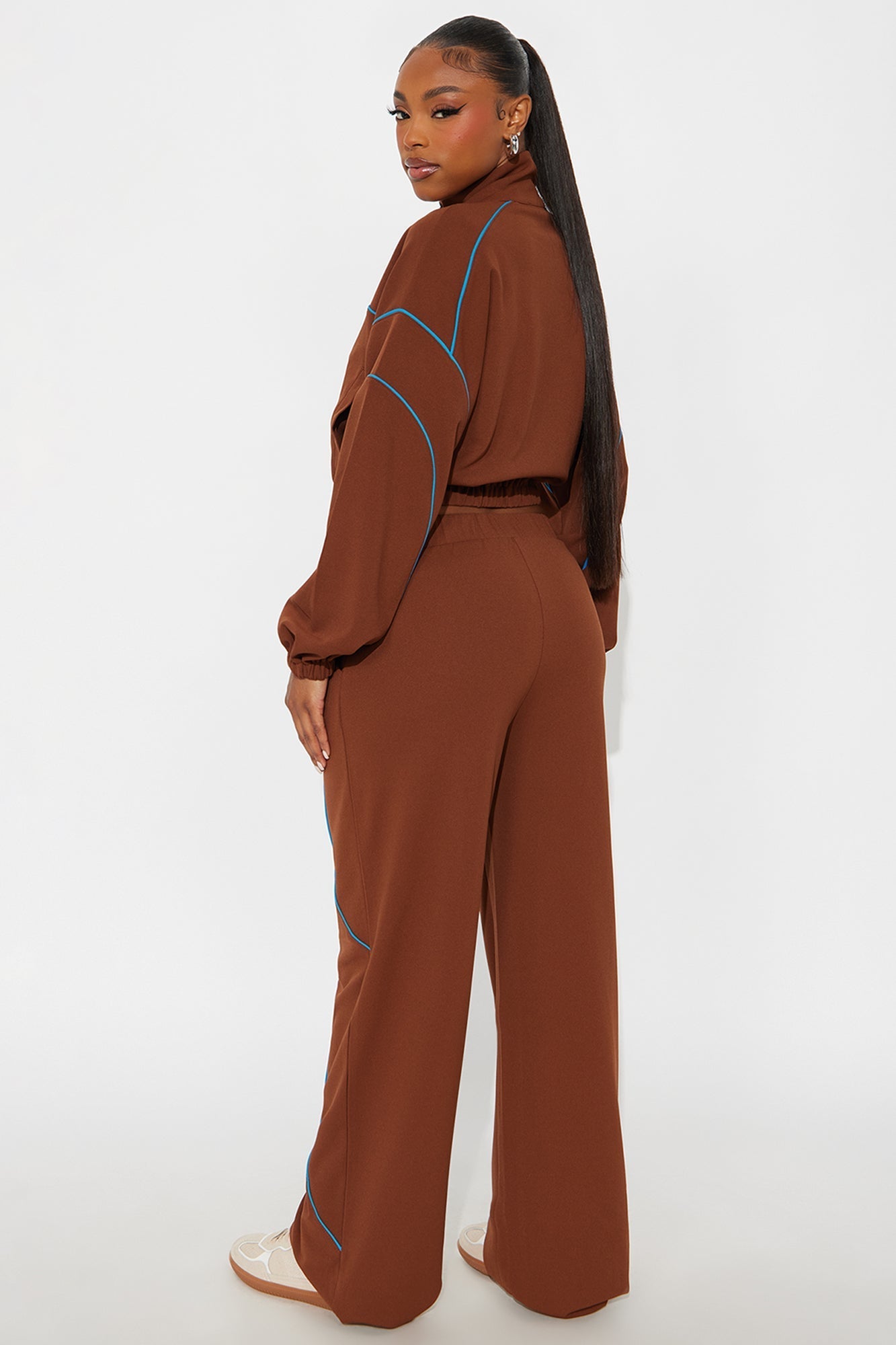 Velocity Vibe Jacket Pant Set - Brown