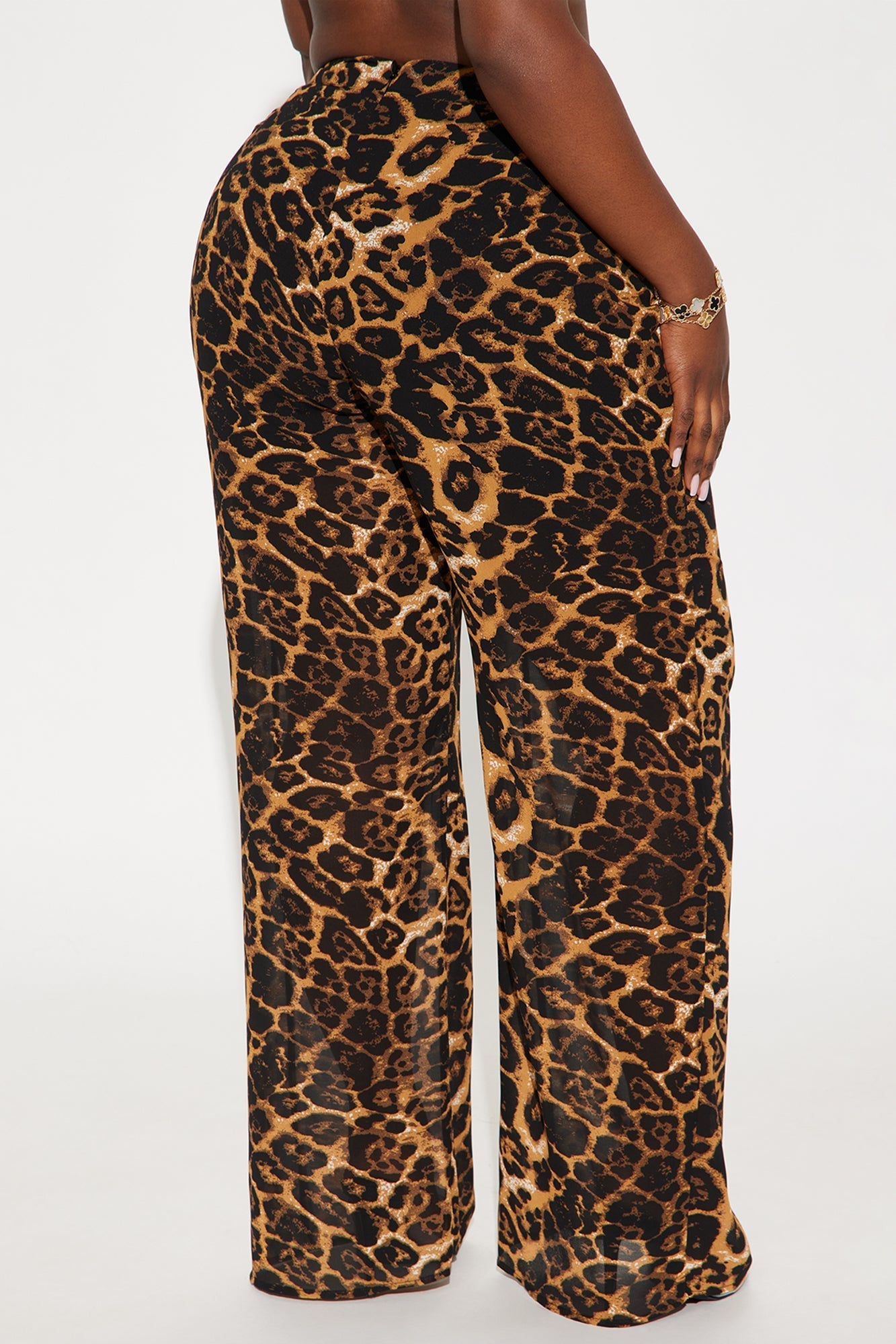 Styled by Emotion Leopard Wide Leg Pant 33″ - Leopard